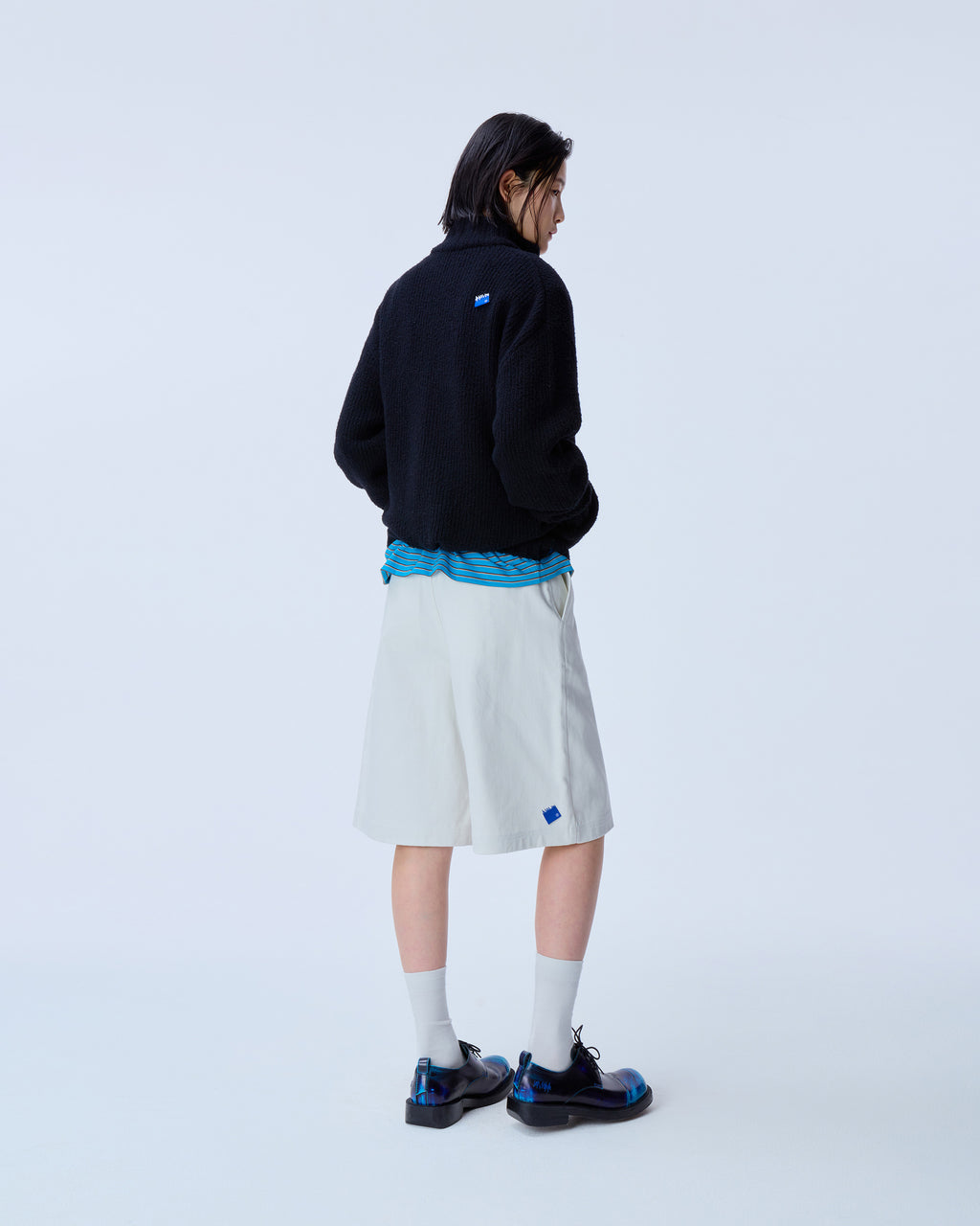 Ader Error - Sig; BL Tag knit zip-up 01 (Noir) product image 3 | TRAB K-Fashion Australia