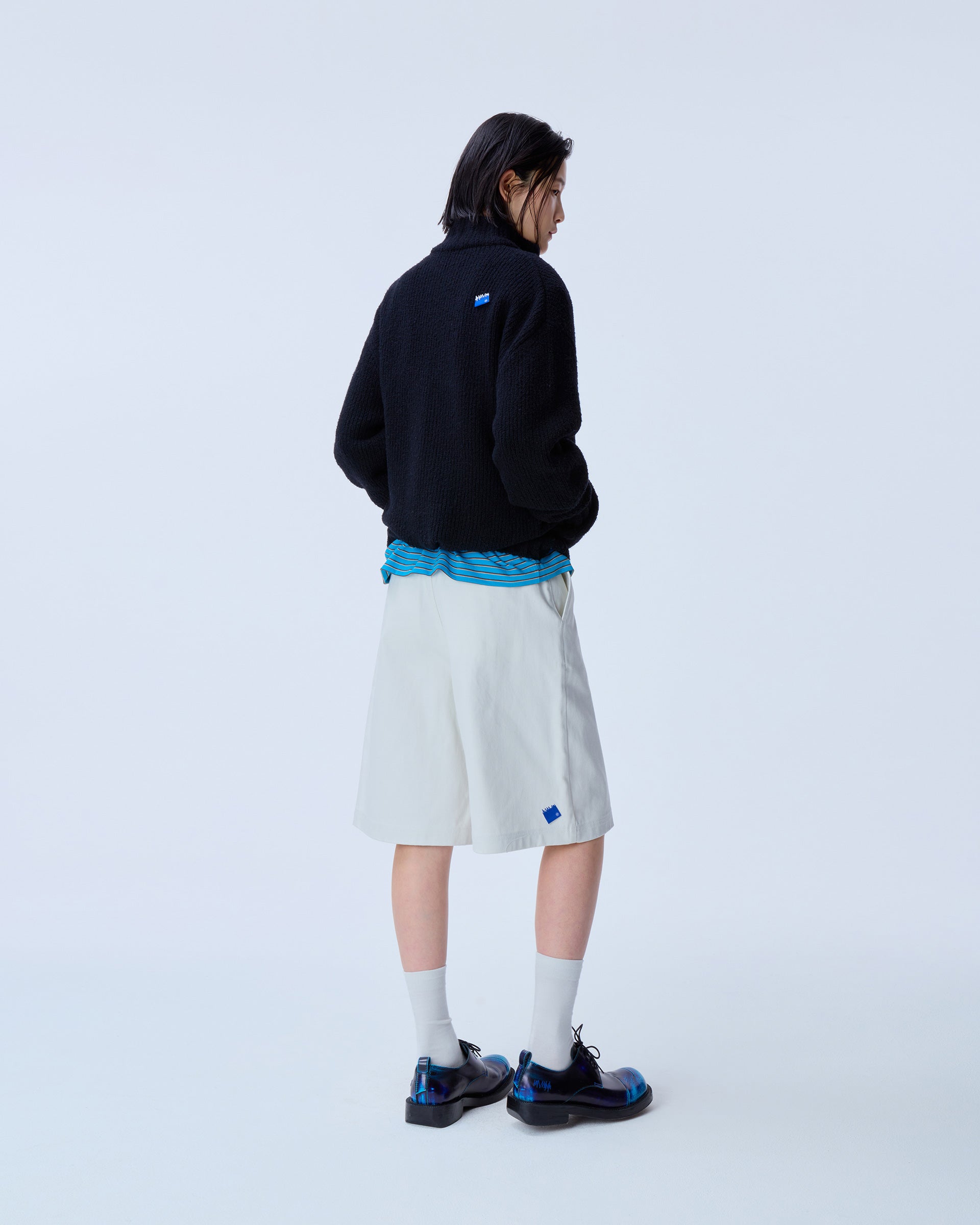Ader Error - Sig; BL Tag knit zip-up 01 (Noir) product image 3 | TRAB K-Fashion Australia