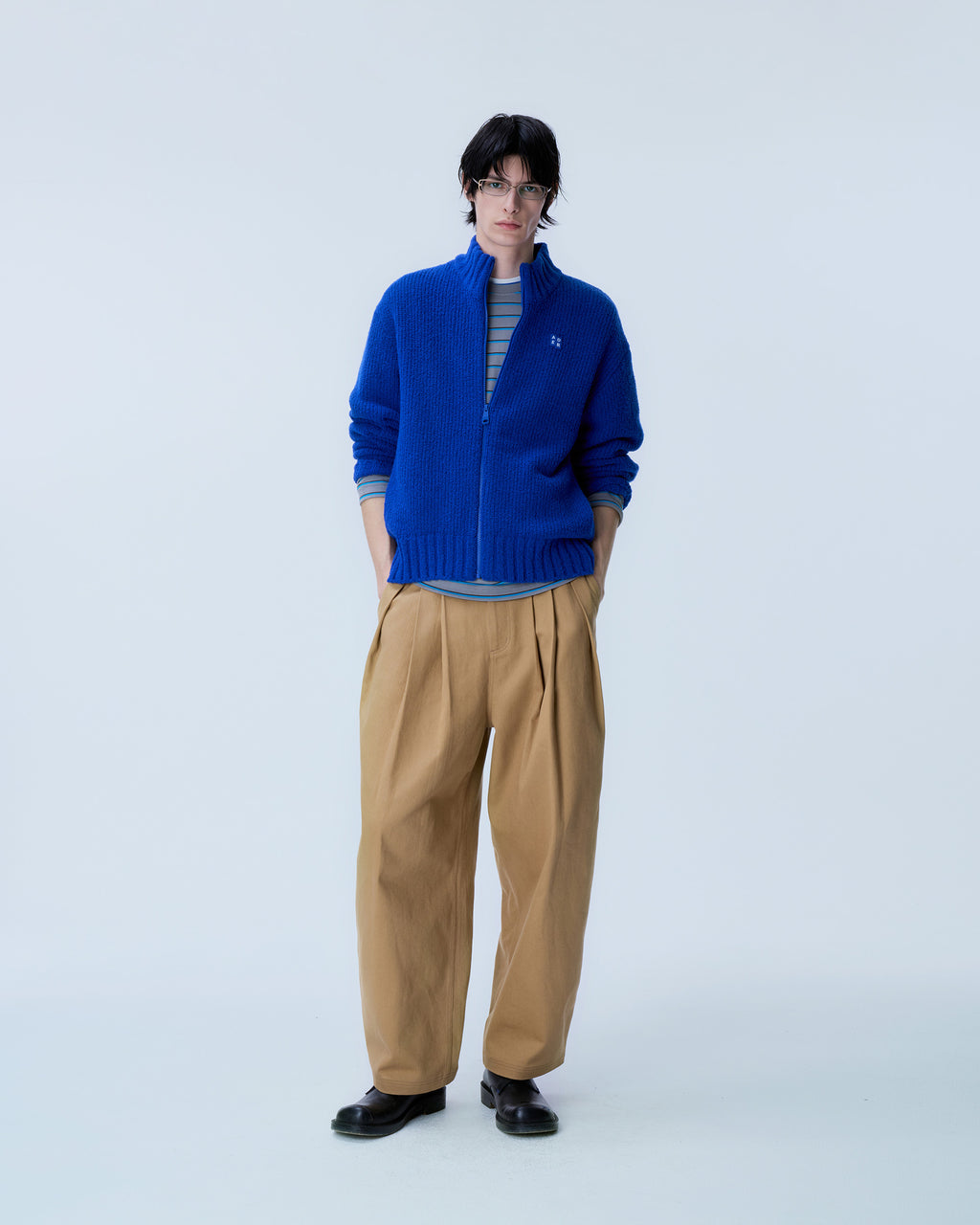 Ader Error - Sig; BL Tag knit zip-up 01 (Z-Blue) product image 9 | TRAB K-Fashion Australia