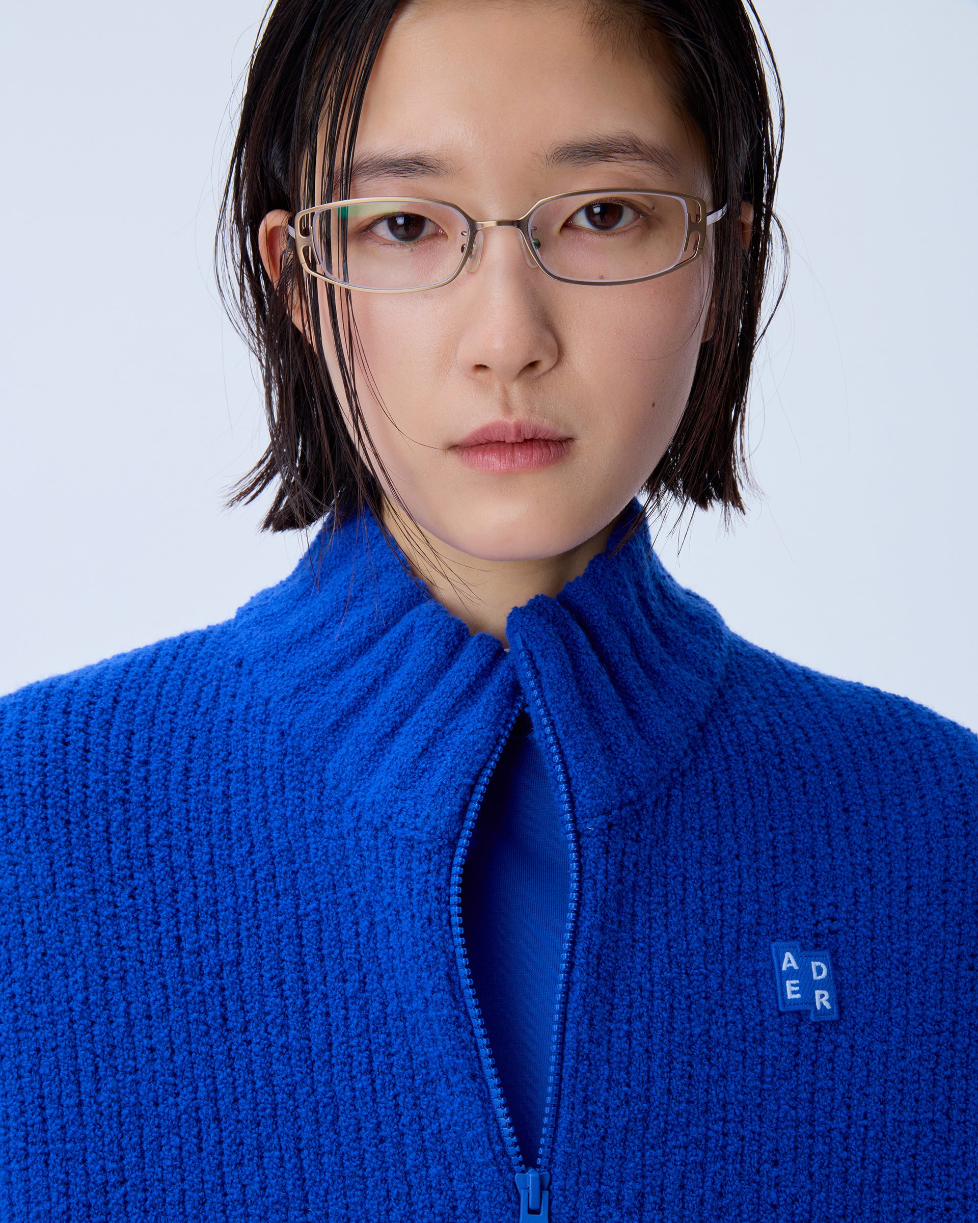 Ader Error - Sig; BL Tag knit zip-up 01 (Z-Blue) product image 4 | TRAB K-Fashion Australia