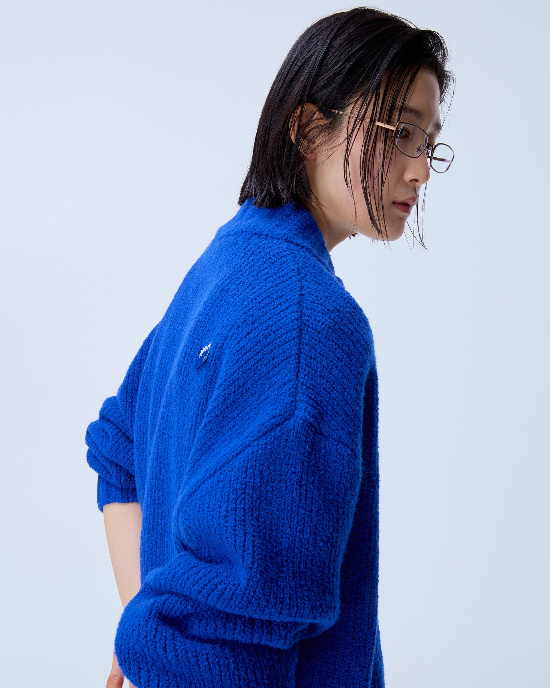 Ader Error - Sig; BL Tag knit zip-up 01 (Z-Blue) product image 5 | TRAB K-Fashion Australia