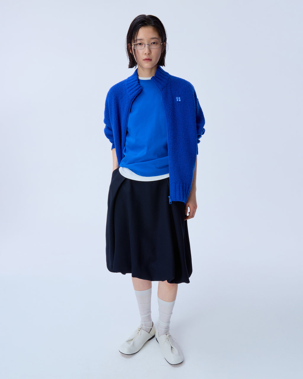 Ader Error - Sig; BL Tag knit zip-up 01 (Z-Blue) product image 6 | TRAB K-Fashion Australia