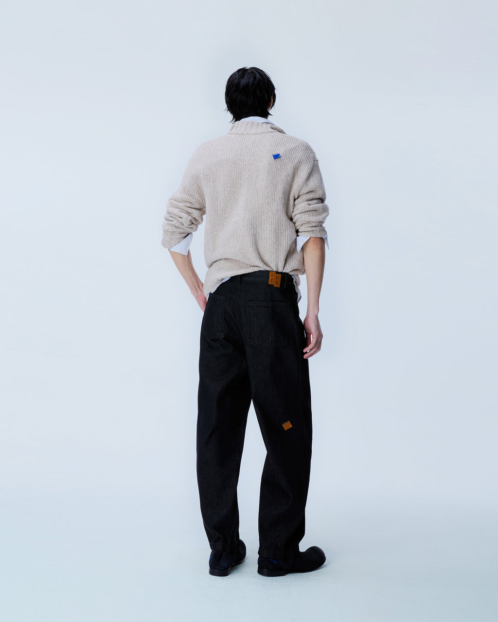 Ader Error - Sig; BL Tag knit zip-up 01 (Oatmeal) product image 11 | TRAB K-Fashion Australia
