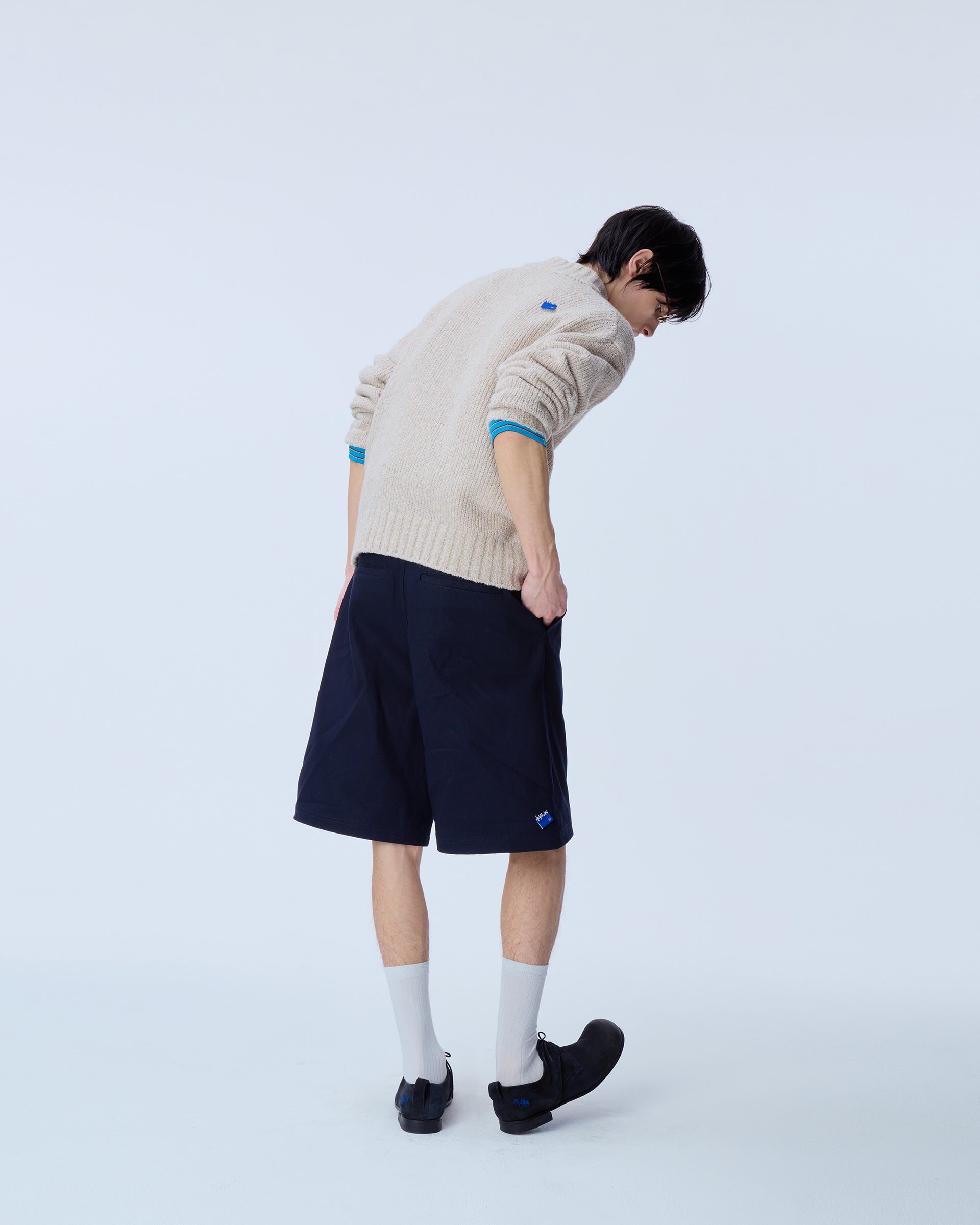 Ader Error - Sig; BL Tag knit zip-up 01 (Oatmeal) product image 15 | TRAB K-Fashion Australia