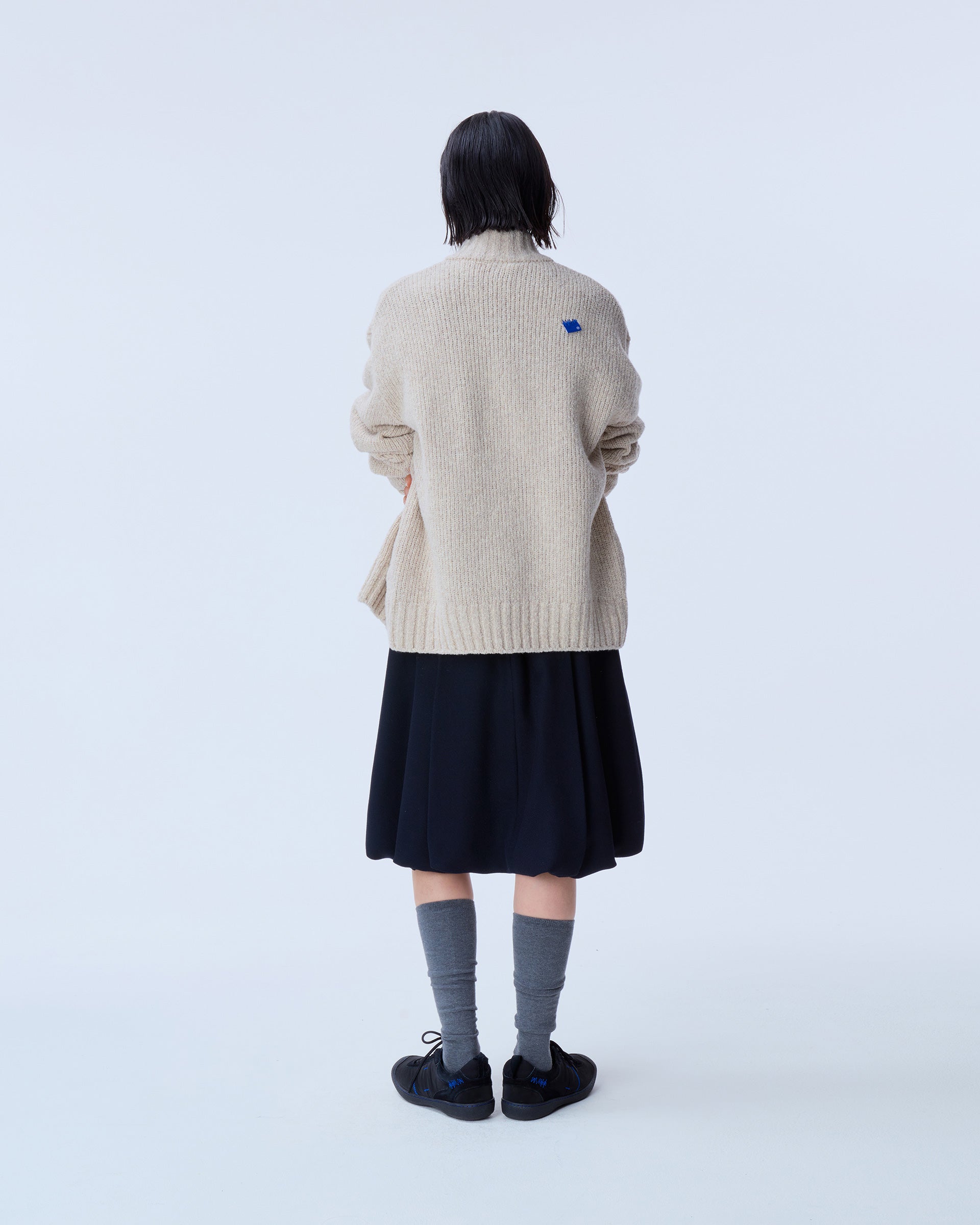 Ader Error - Sig; BL Tag knit zip-up 01 (Oatmeal) product image 3 | TRAB K-Fashion Australia