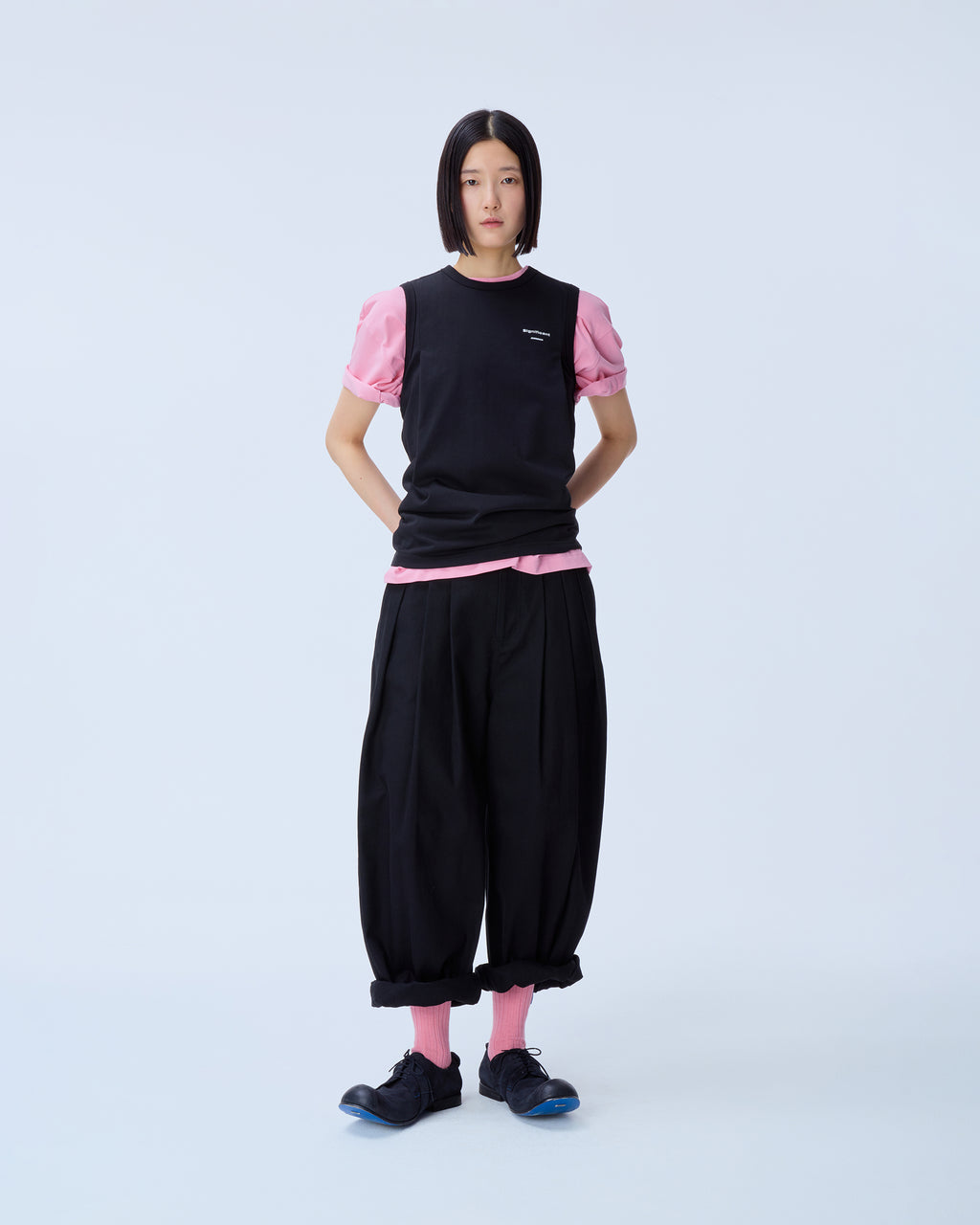 Ader Error - Sig; BL Tag sleeveless 02 (Noir) product image 1 | TRAB K-Fashion Australia