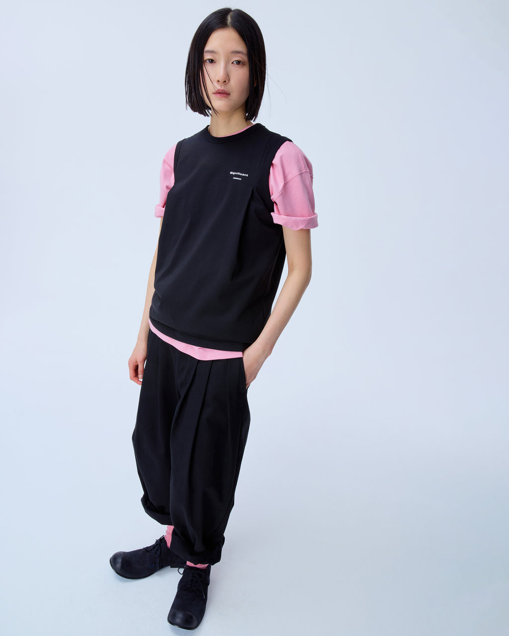 Ader Error - Sig; BL Tag sleeveless 02 (Noir) product image 7 | TRAB K-Fashion Australia