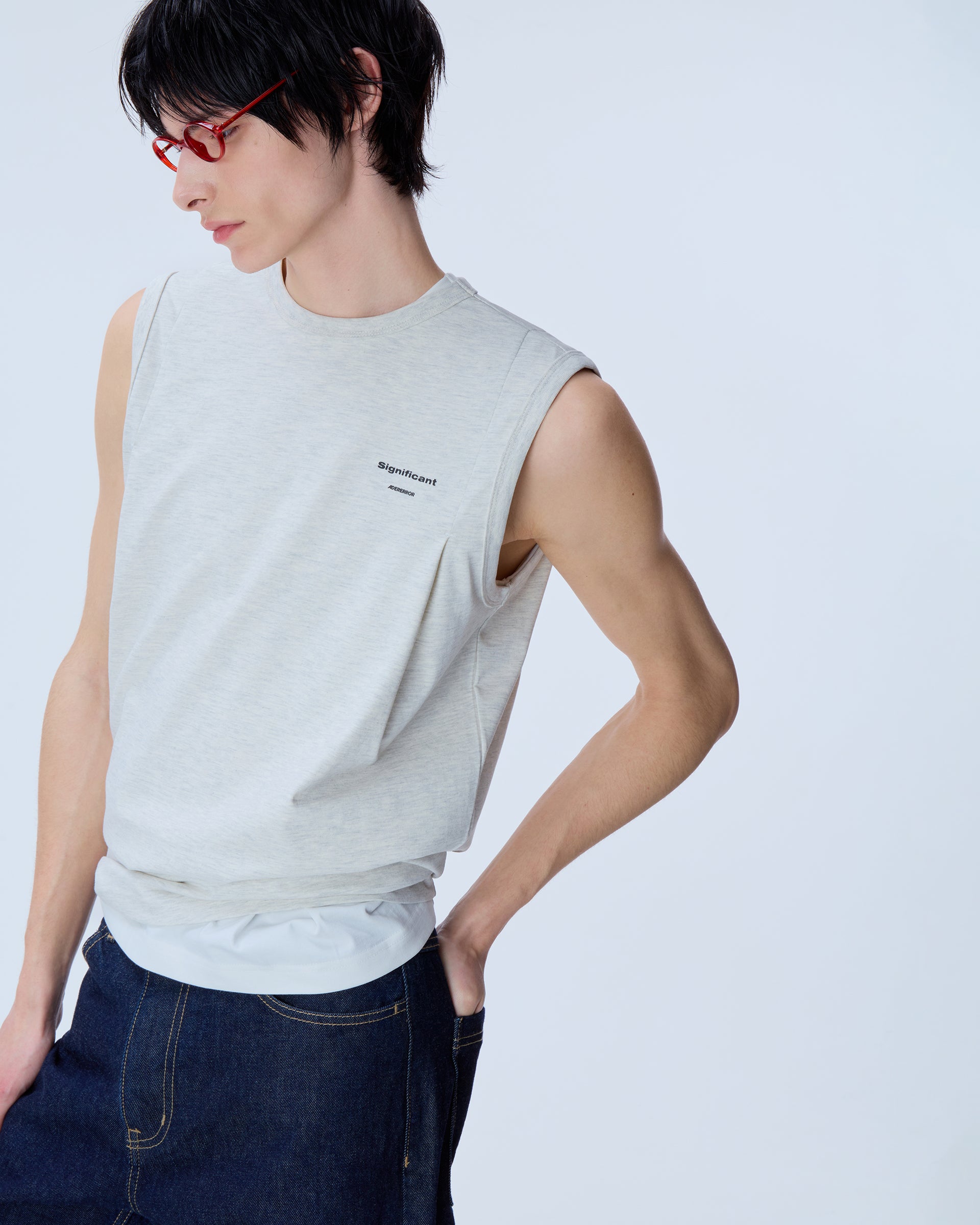 Ader Error - Sig; BL Tag sleeveless 02 (Oatmeal) product image 16 | TRAB K-Fashion Australia