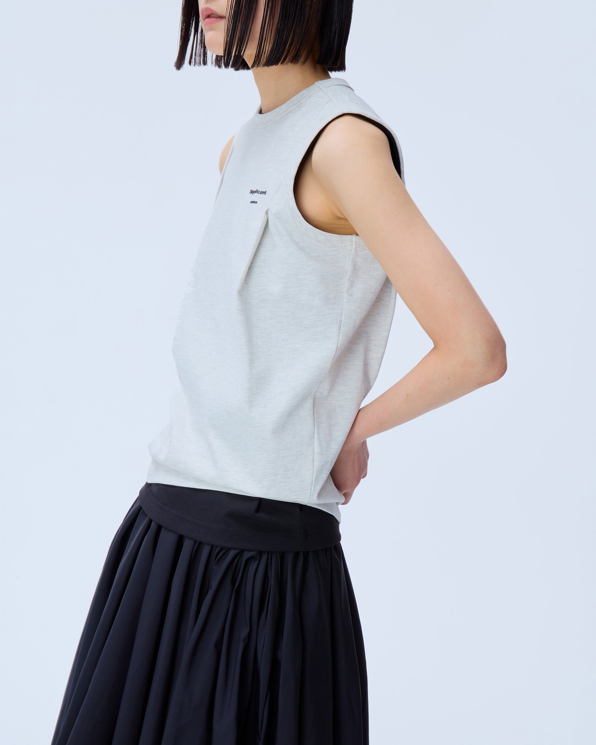 Ader Error - Sig; BL Tag sleeveless 02 (Oatmeal) product image 8 | TRAB K-Fashion Australia