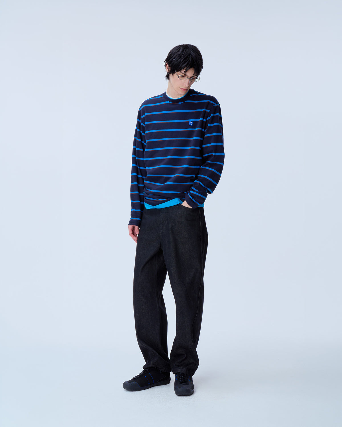 Ader Error - Sig; BL Tag LS t-shirt 03 (Navy) product image 2 | TRAB K-Fashion Australia