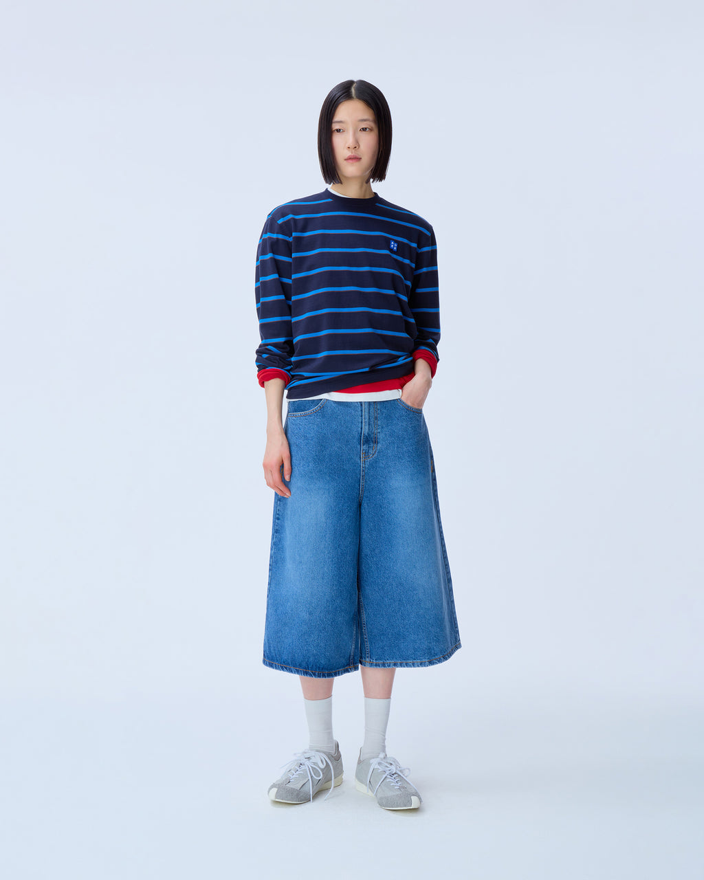Ader Error - Sig; BL Tag LS t-shirt 03 (Navy) product image 1 | TRAB K-Fashion Australia