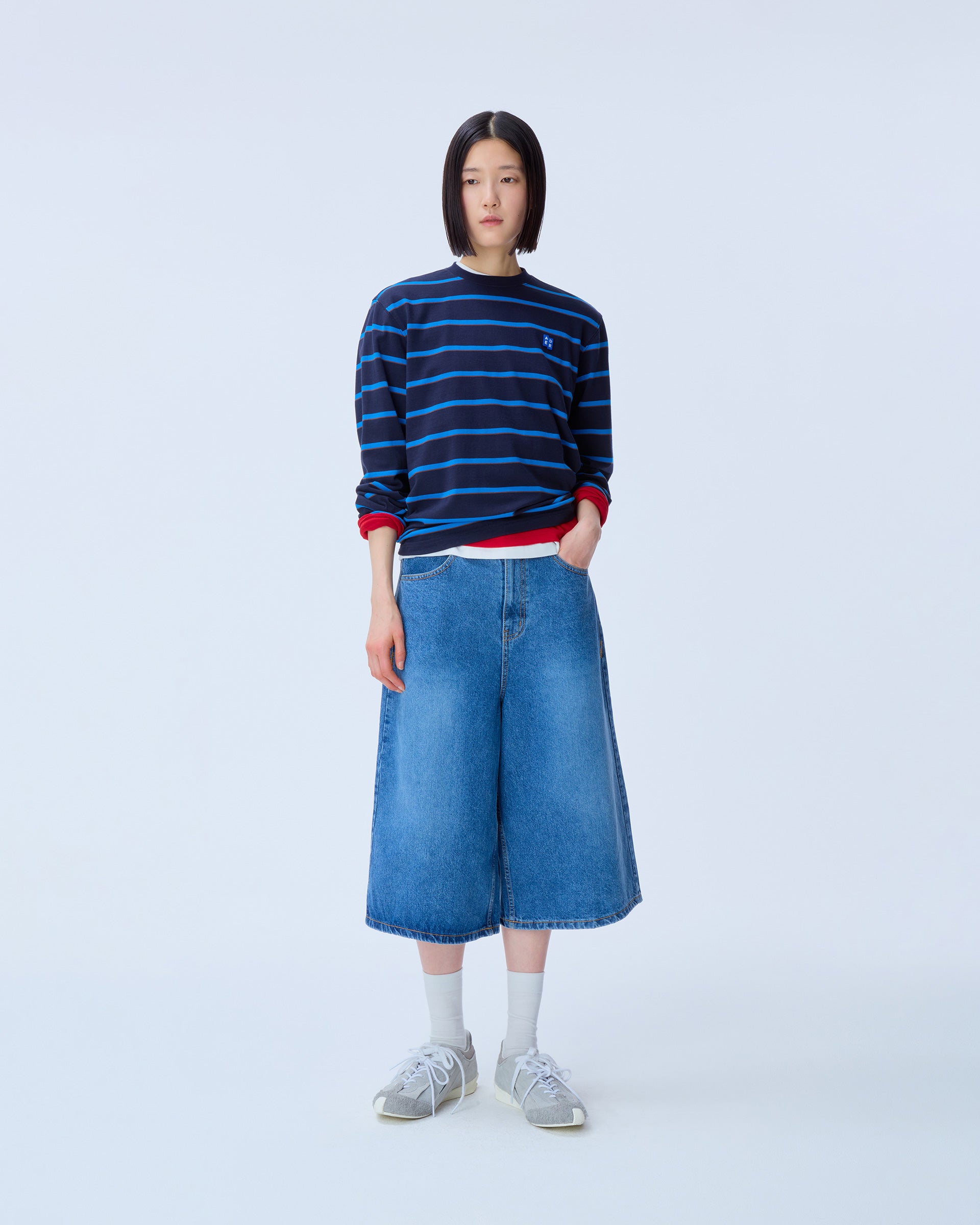 Ader Error - Sig; BL Tag LS t-shirt 03 (Navy) product image 1 | TRAB K-Fashion Australia