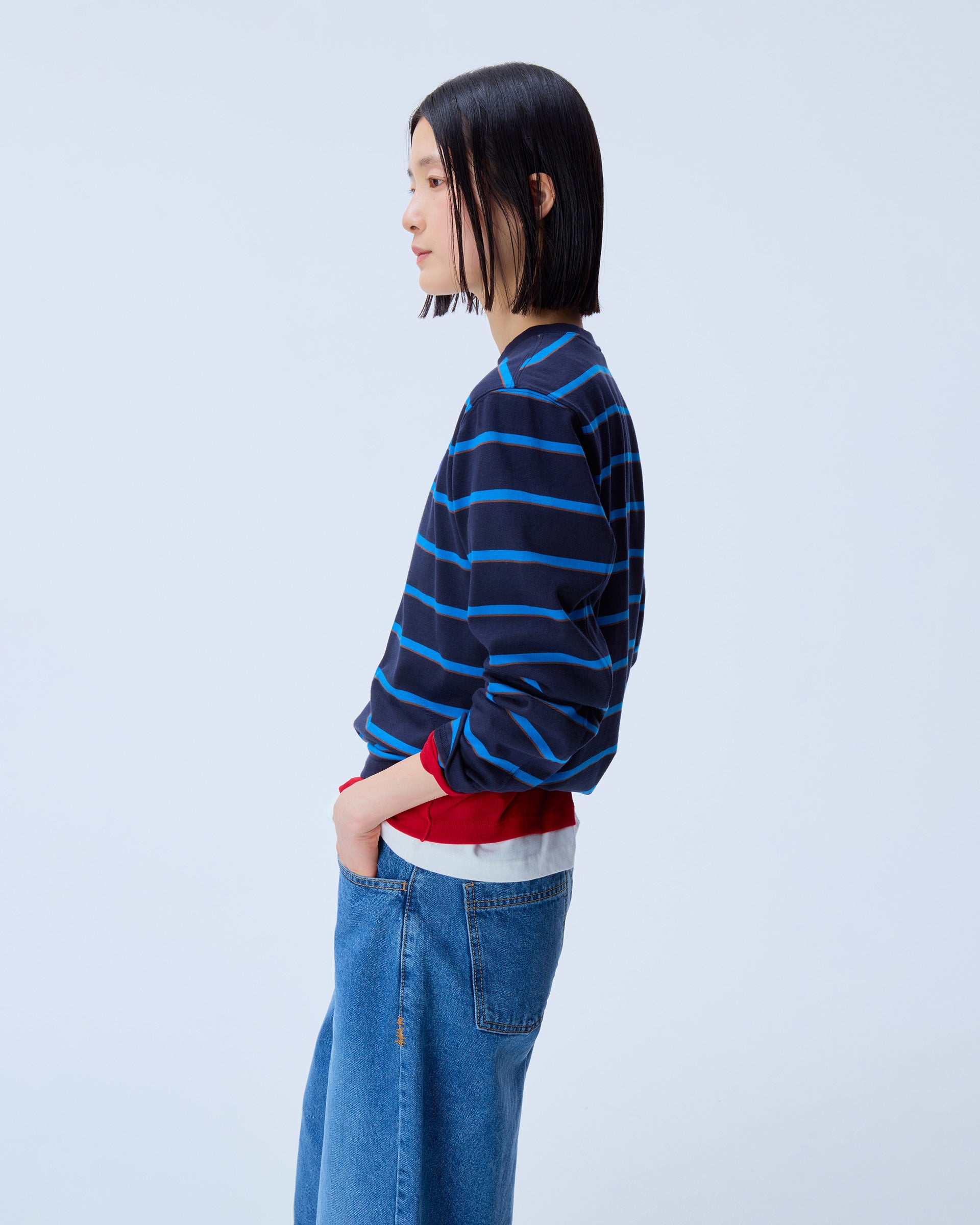 Ader Error - Sig; BL Tag LS t-shirt 03 (Navy) product image 4 | TRAB K-Fashion Australia