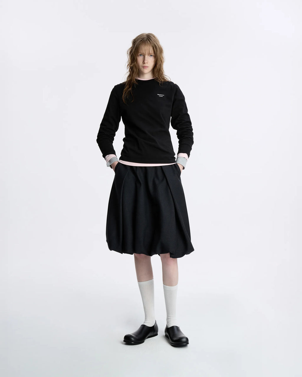 Ader Error - Sig; BL Tag W LS T-Shirt 01 (Noir) product image 1 | TRAB K-Fashion Australia