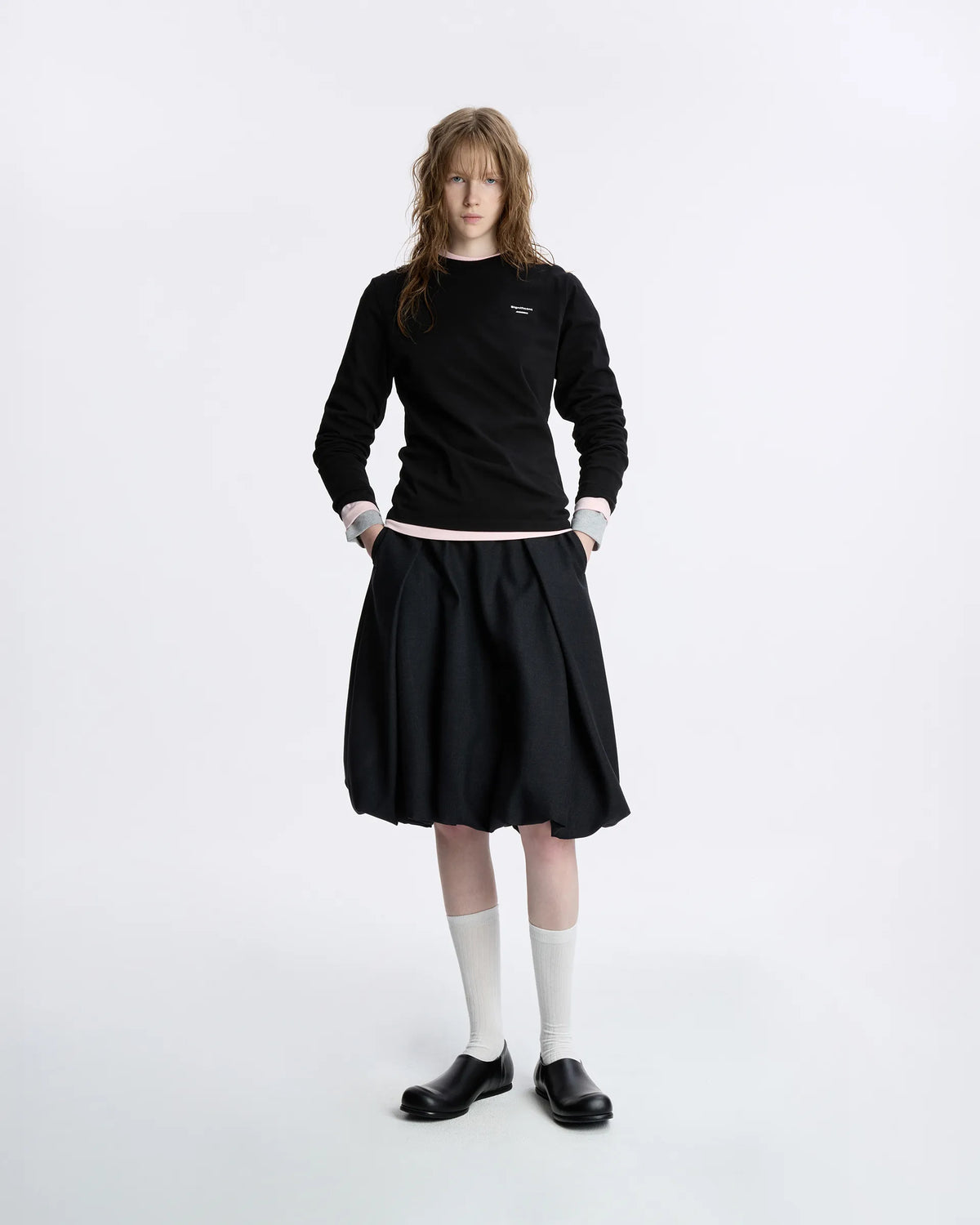 Ader Error - Sig; BL Tag W LS T-Shirt 01 (Noir) product image 1 | TRAB K-Fashion Australia