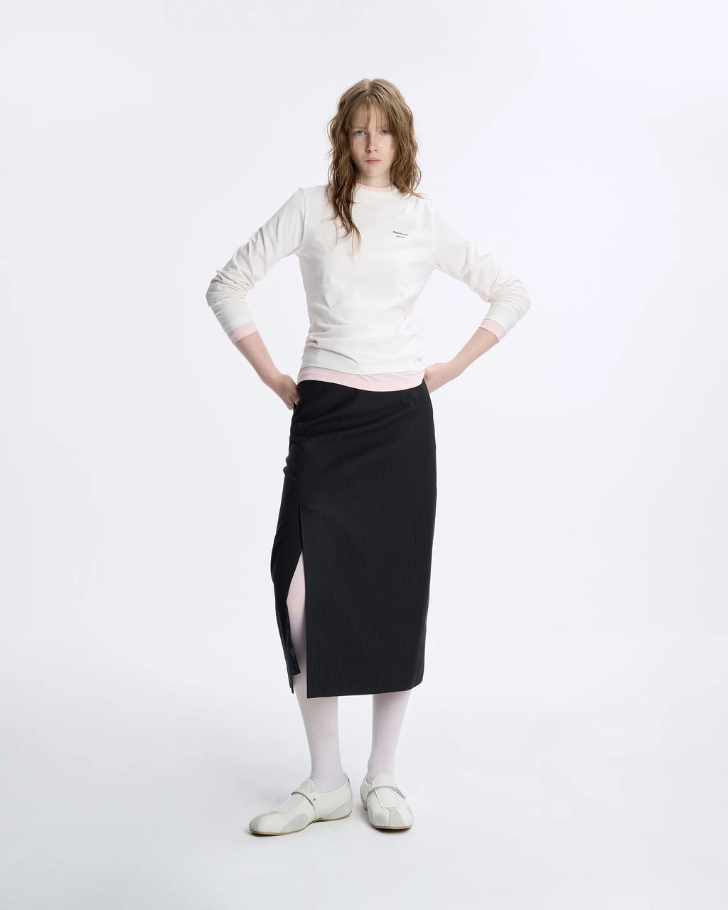 Ader Error - Sig; BL Tag W LS T-Shirt 01 (Off White) product image 1 | TRAB K-Fashion Australia
