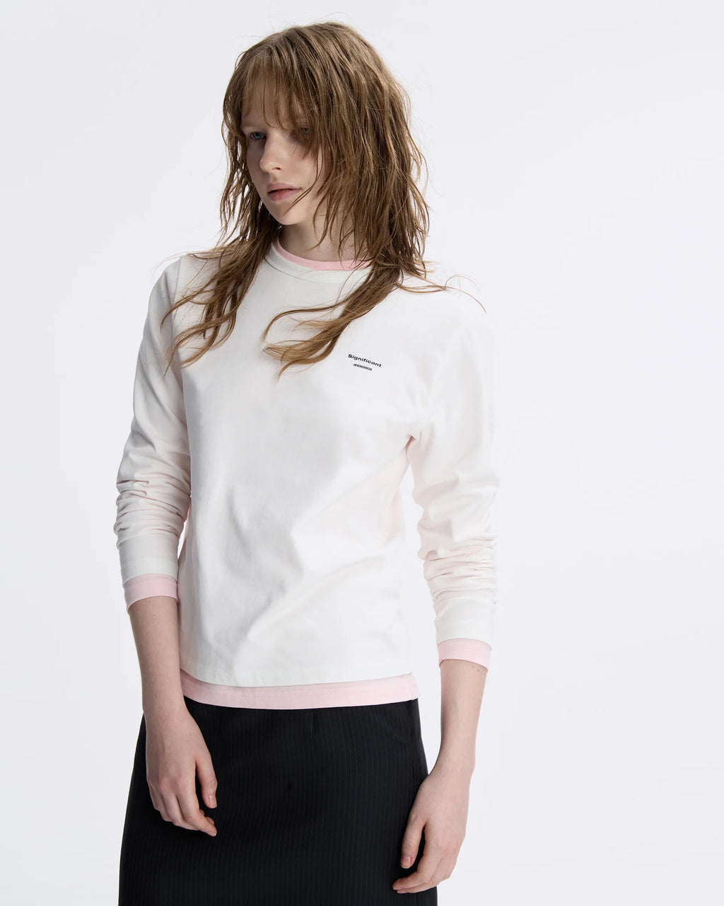 Ader Error - Sig; BL Tag W LS T-Shirt 01 (Off White) product image 3 | TRAB K-Fashion Australia