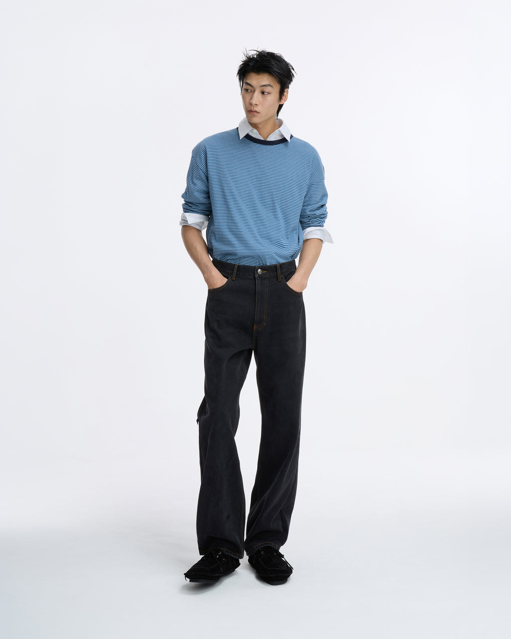 Ader Error - Sig; SV Tag jeans 01 (Noir) product image 1 | TRAB K-Fashion Australia
