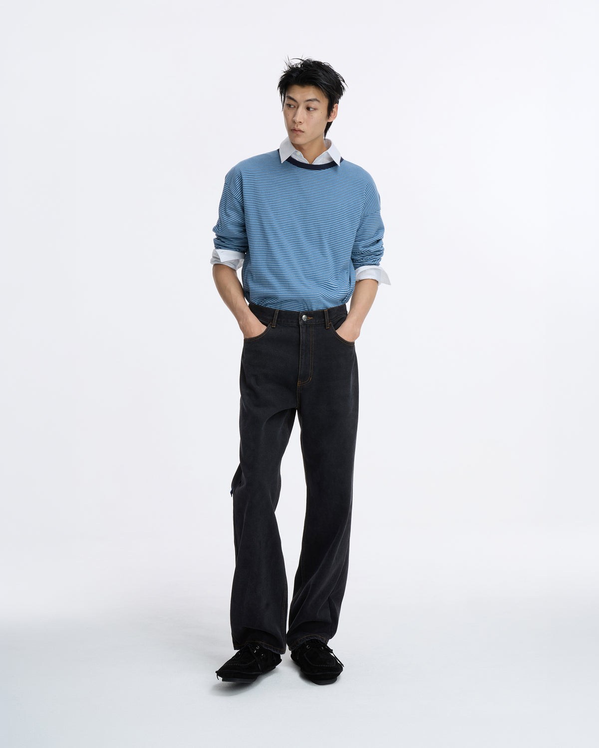 Ader Error - Sig; SV Tag jeans 01 (Noir) product image 1 | TRAB K-Fashion Australia
