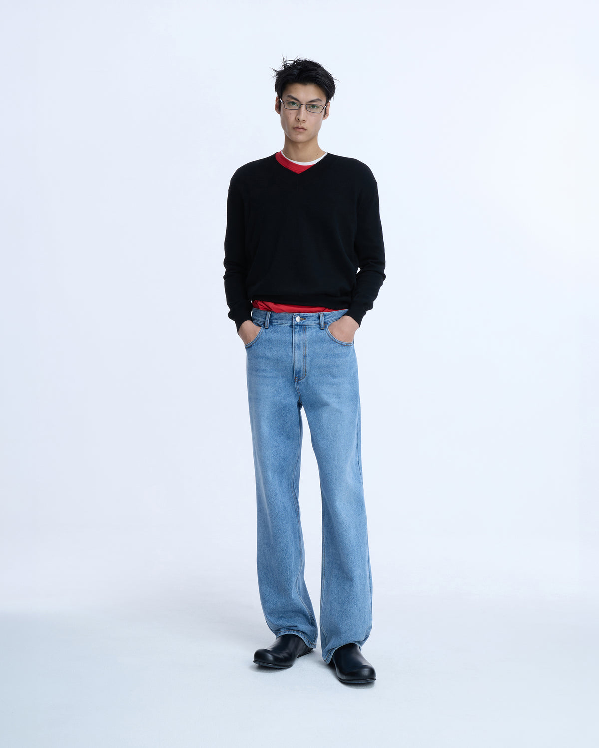 Ader Error - Sig; SV Tag jeans 01 (Sky blue) product image 1 | TRAB K-Fashion Australia