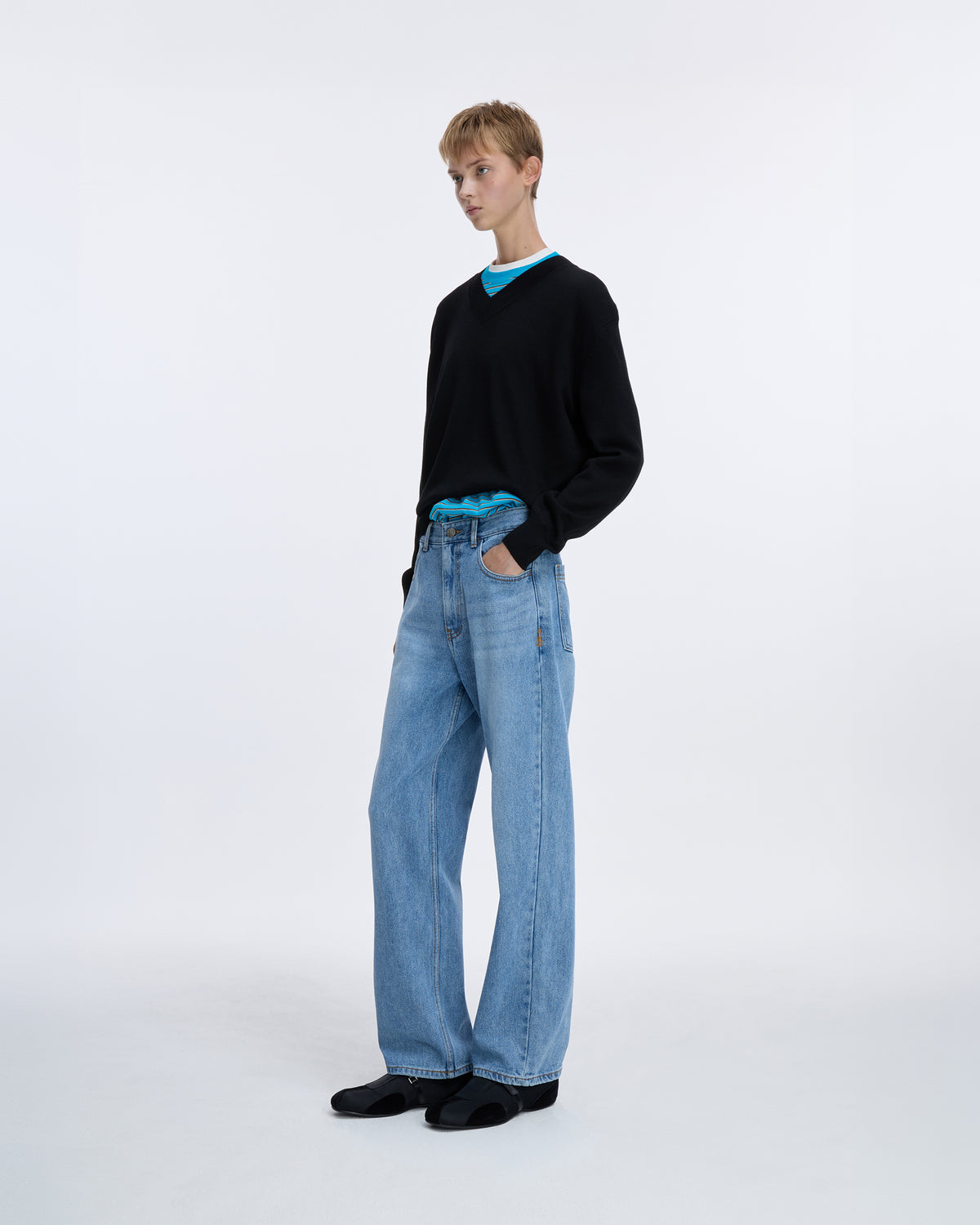 Ader Error - Sig; SV Tag jeans 01 (Sky blue) product image 7 | TRAB K-Fashion Australia