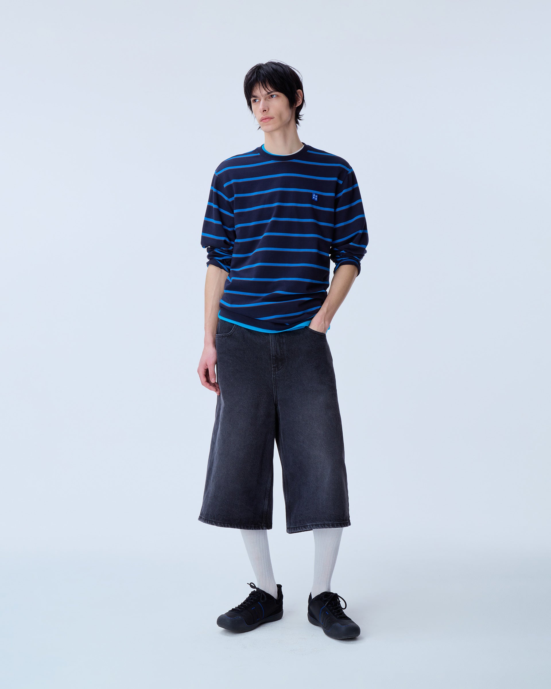 Ader Error - Sig; SV Tag short jeans 01 (Noir) product image 7 | TRAB K-Fashion Australia