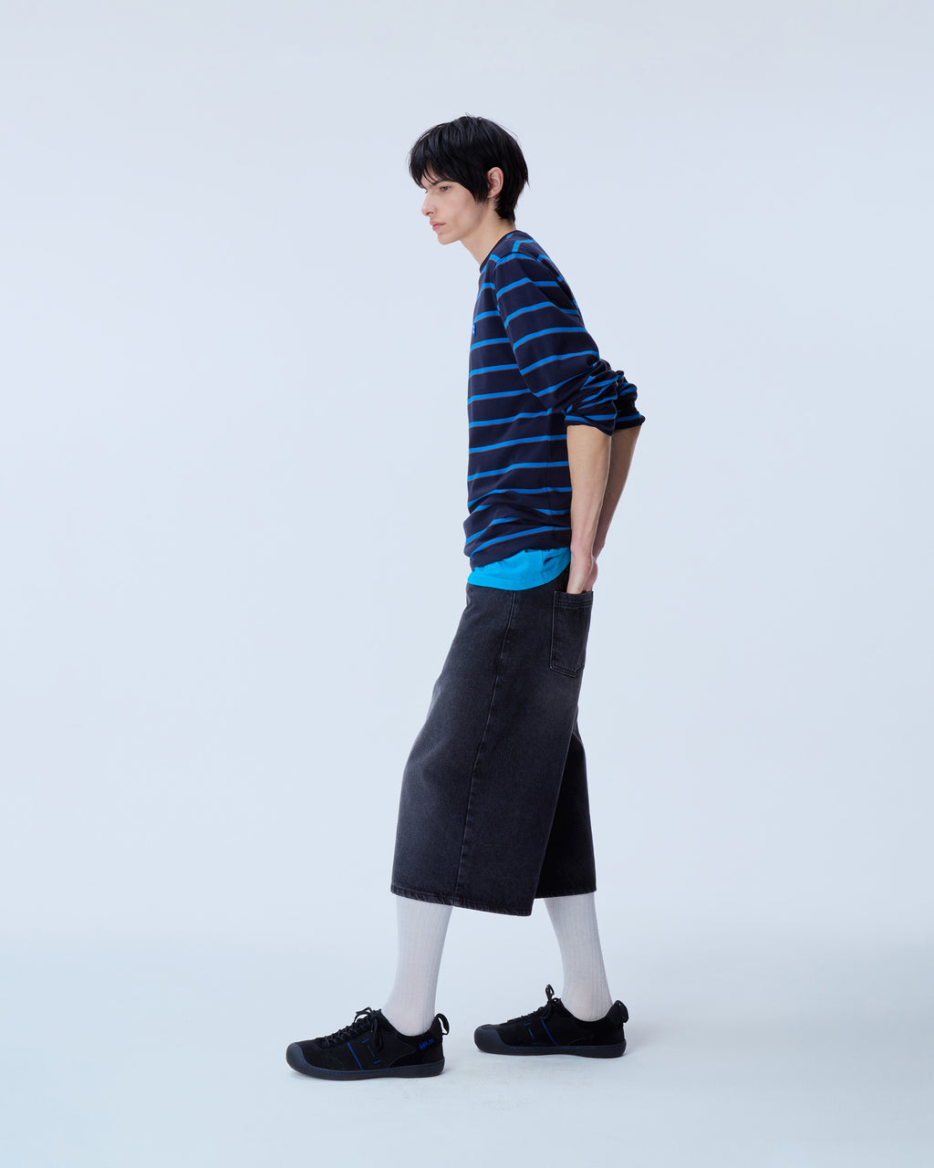 Ader Error - Sig; SV Tag short jeans 01 (Noir) product image 8 | TRAB K-Fashion Australia