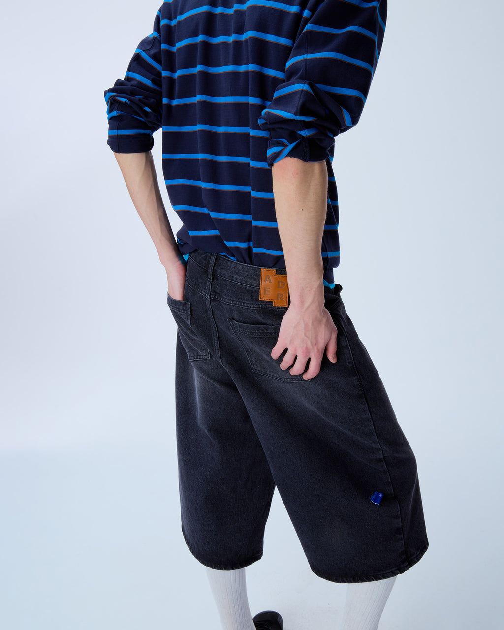 Ader Error - Sig; SV Tag short jeans 01 (Noir) product image 12 | TRAB K-Fashion Australia