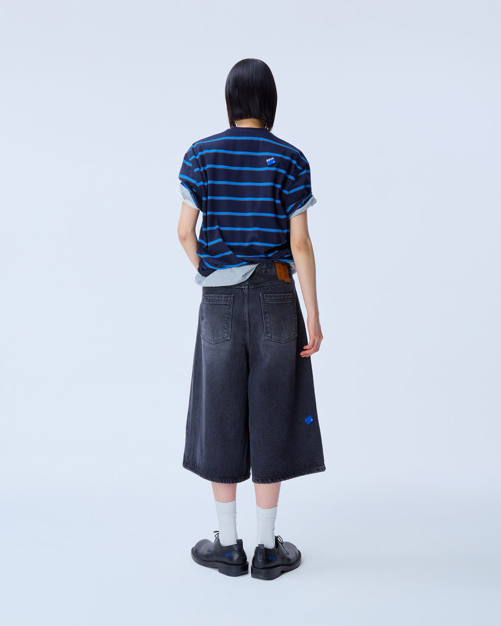 Ader Error - Sig; SV Tag short jeans 01 (Noir) product image 3 | TRAB K-Fashion Australia