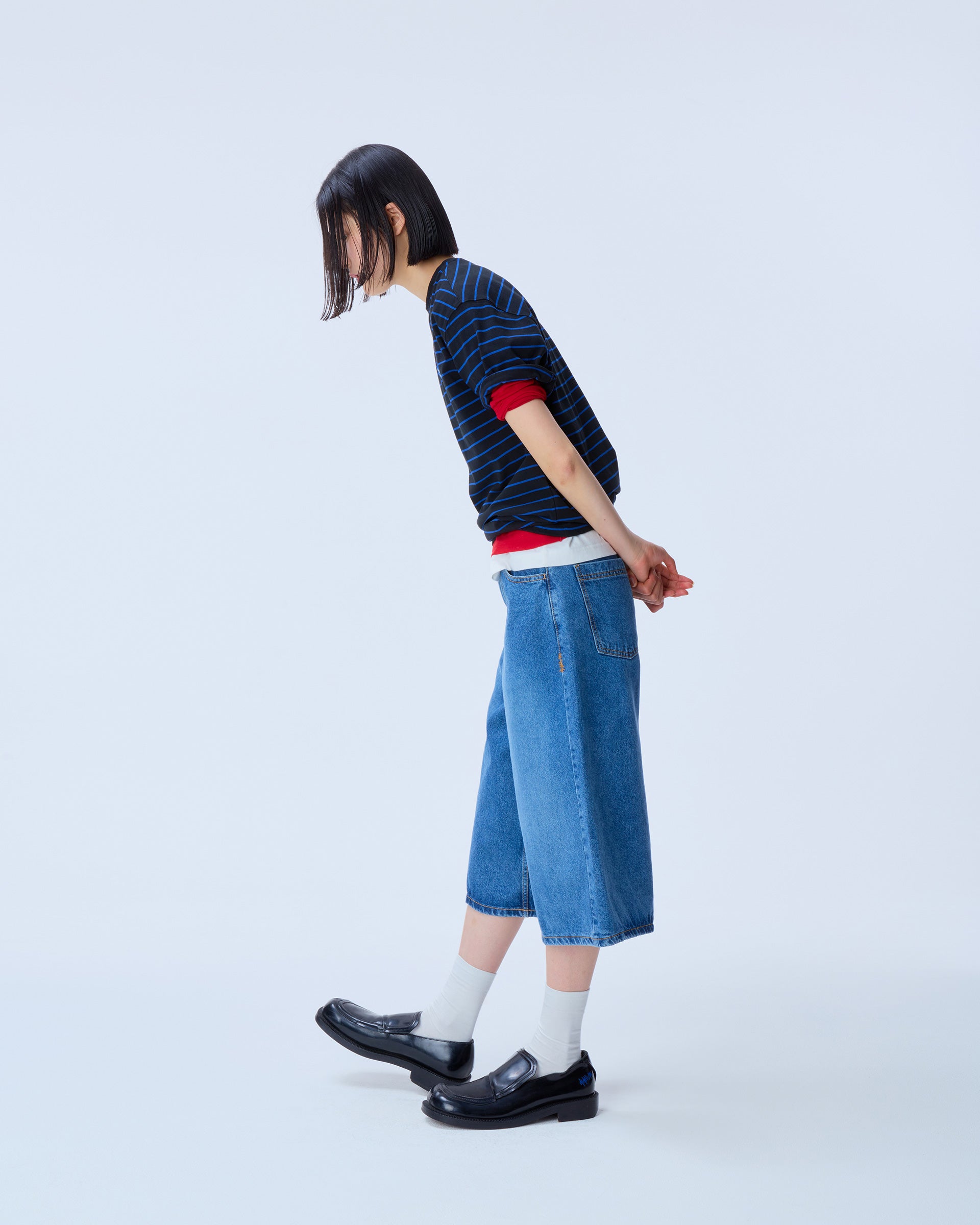 Ader Error - Sig; SV Tag short jeans 01 (Blue) product image 2 | TRAB K-Fashion Australia