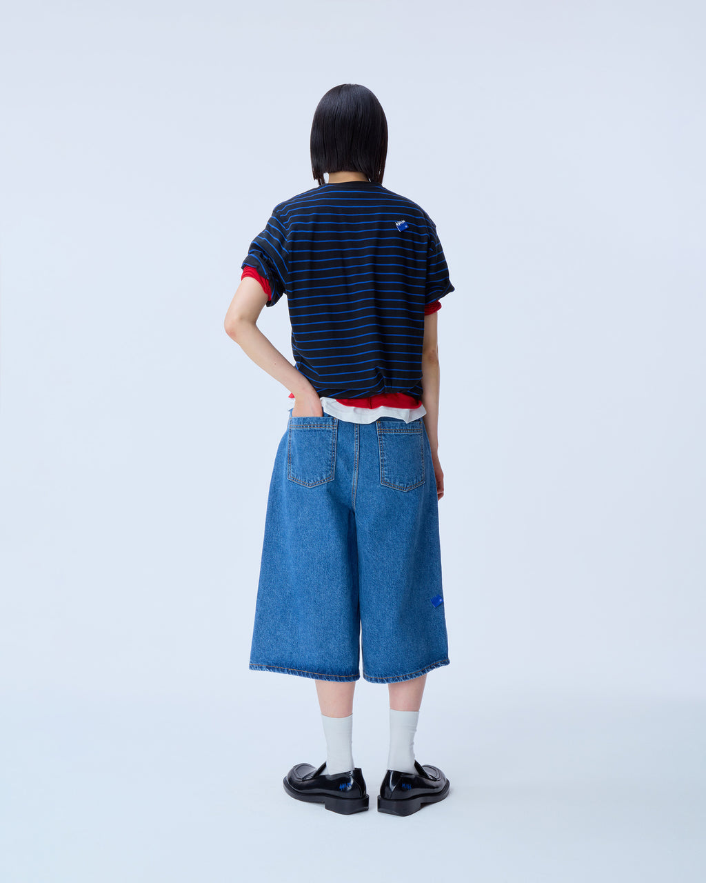 Ader Error - Sig; SV Tag short jeans 01 (Blue) product image 3 | TRAB K-Fashion Australia