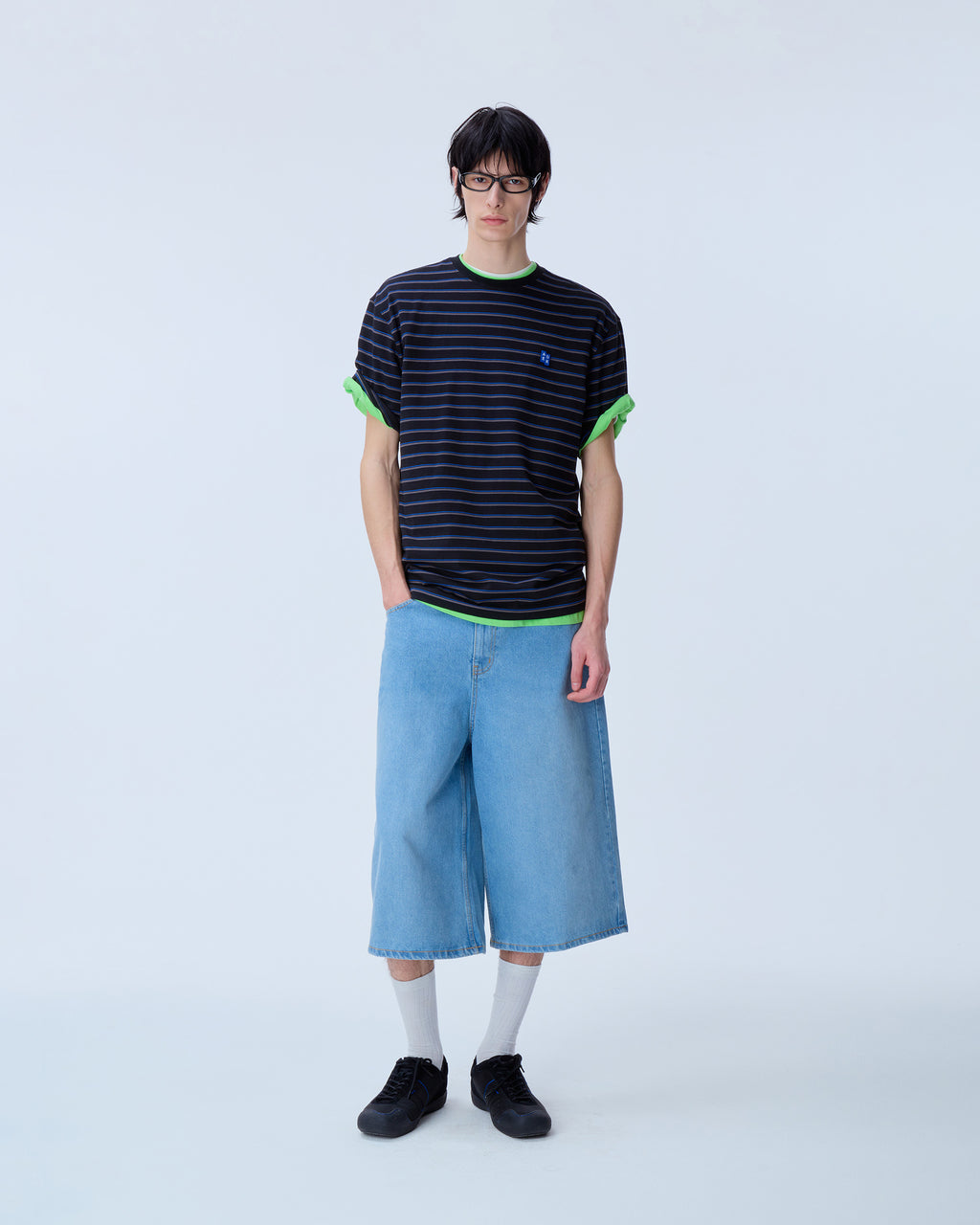 Ader Error - Sig; SV Tag short jeans 01 (Sky Blue) product image 12 | TRAB K-Fashion Australia