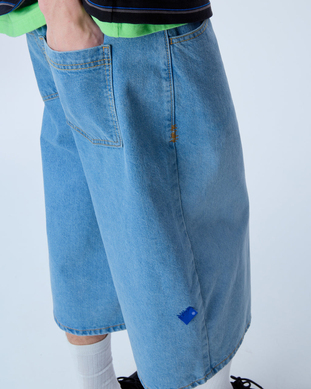 Ader Error - Sig; SV Tag short jeans 01 (Sky Blue) product image 15 | TRAB K-Fashion Australia