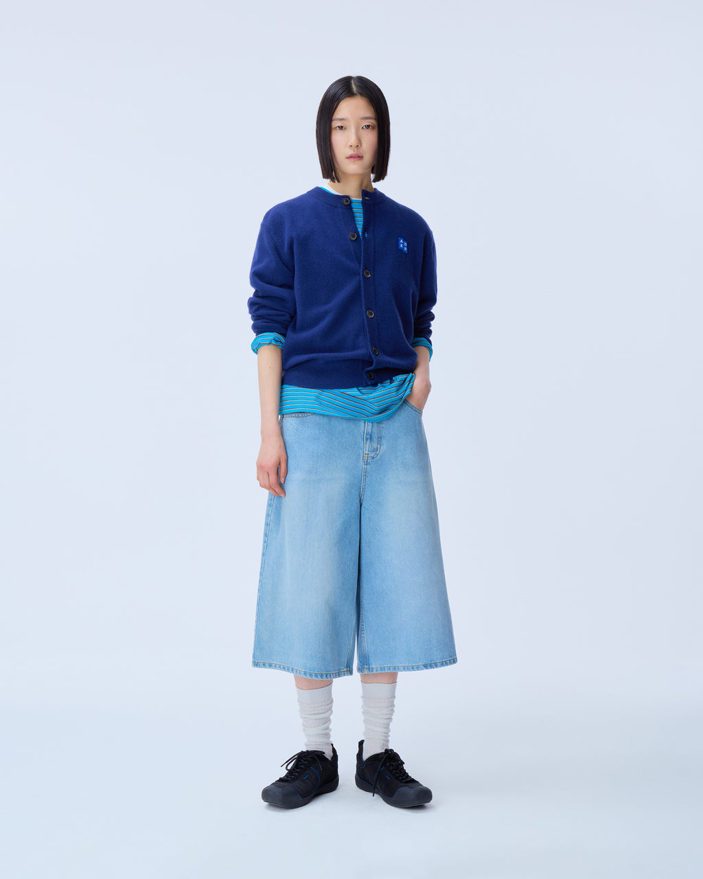 Ader Error - Sig; SV Tag short jeans 01 (Sky Blue) product image 1 | TRAB K-Fashion Australia