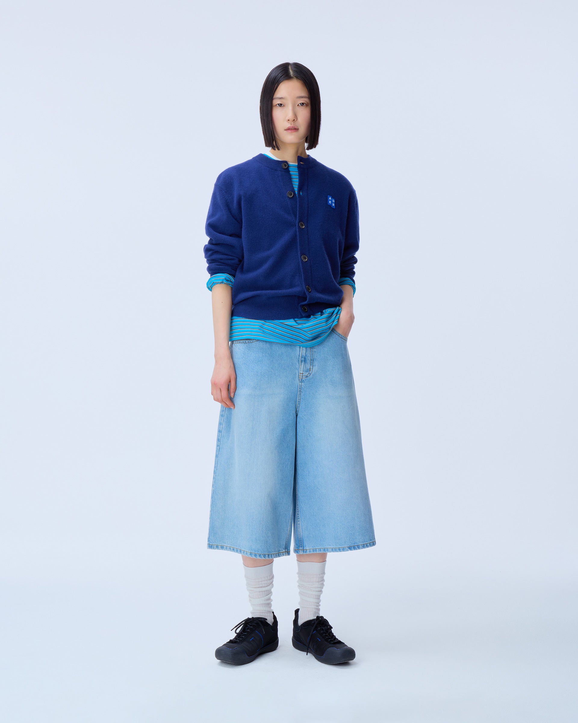 Ader Error - Sig; SV Tag short jeans 01 (Sky Blue) product image 1 | TRAB K-Fashion Australia
