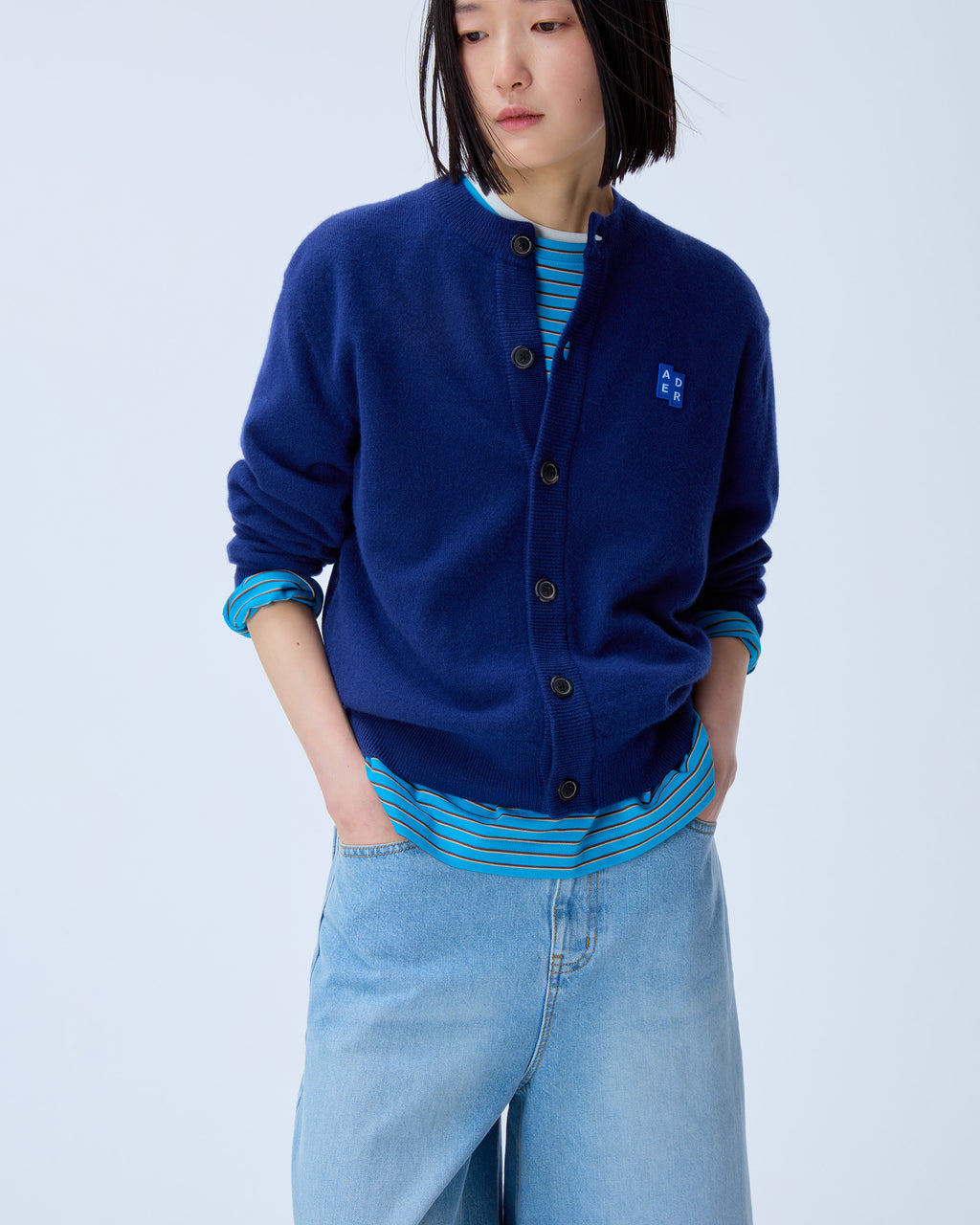 Ader Error - Sig; SV Tag short jeans 01 (Sky Blue) product image 3 | TRAB K-Fashion Australia