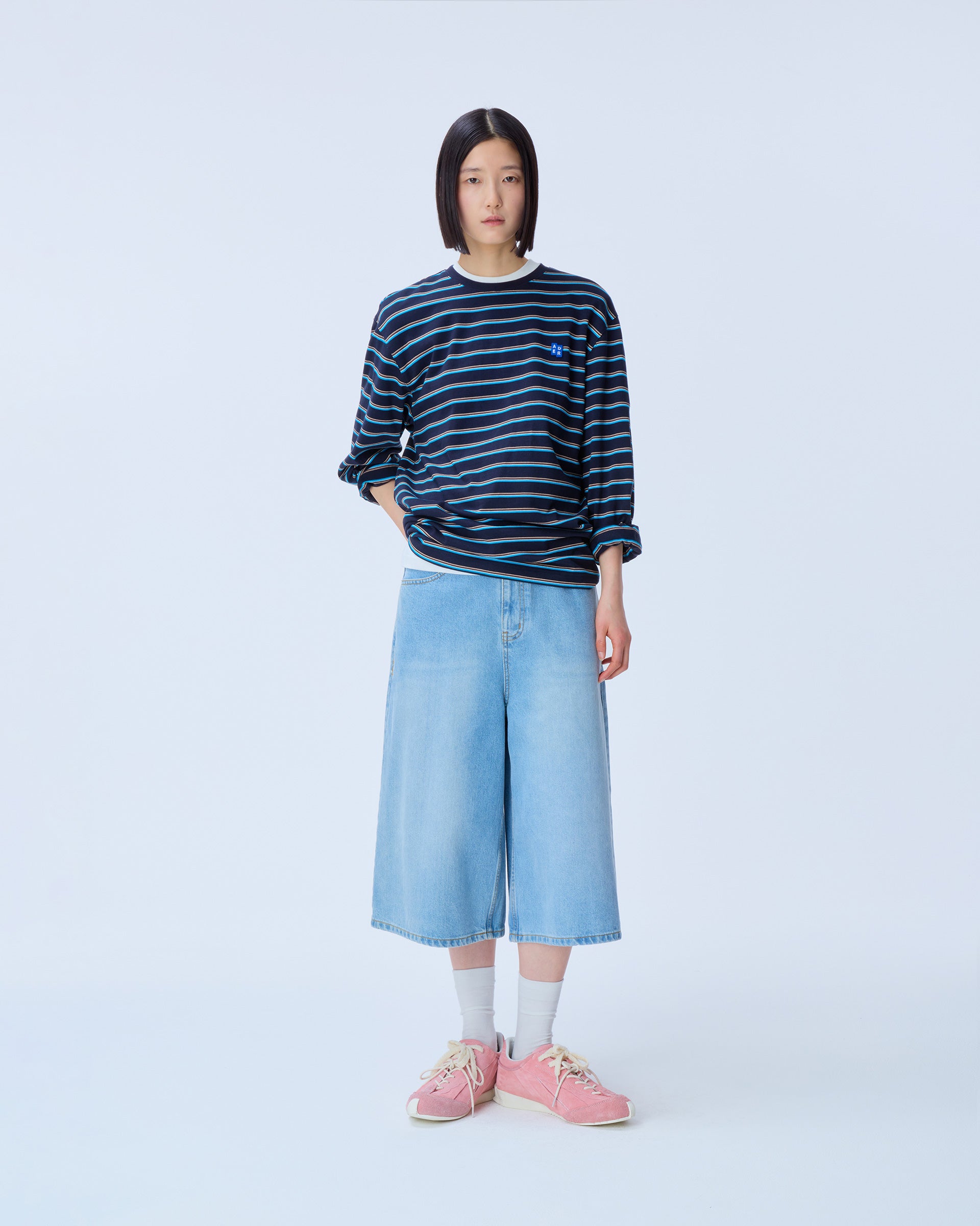 Ader Error - Sig; SV Tag short jeans 01 (Sky Blue) product image 6 | TRAB K-Fashion Australia
