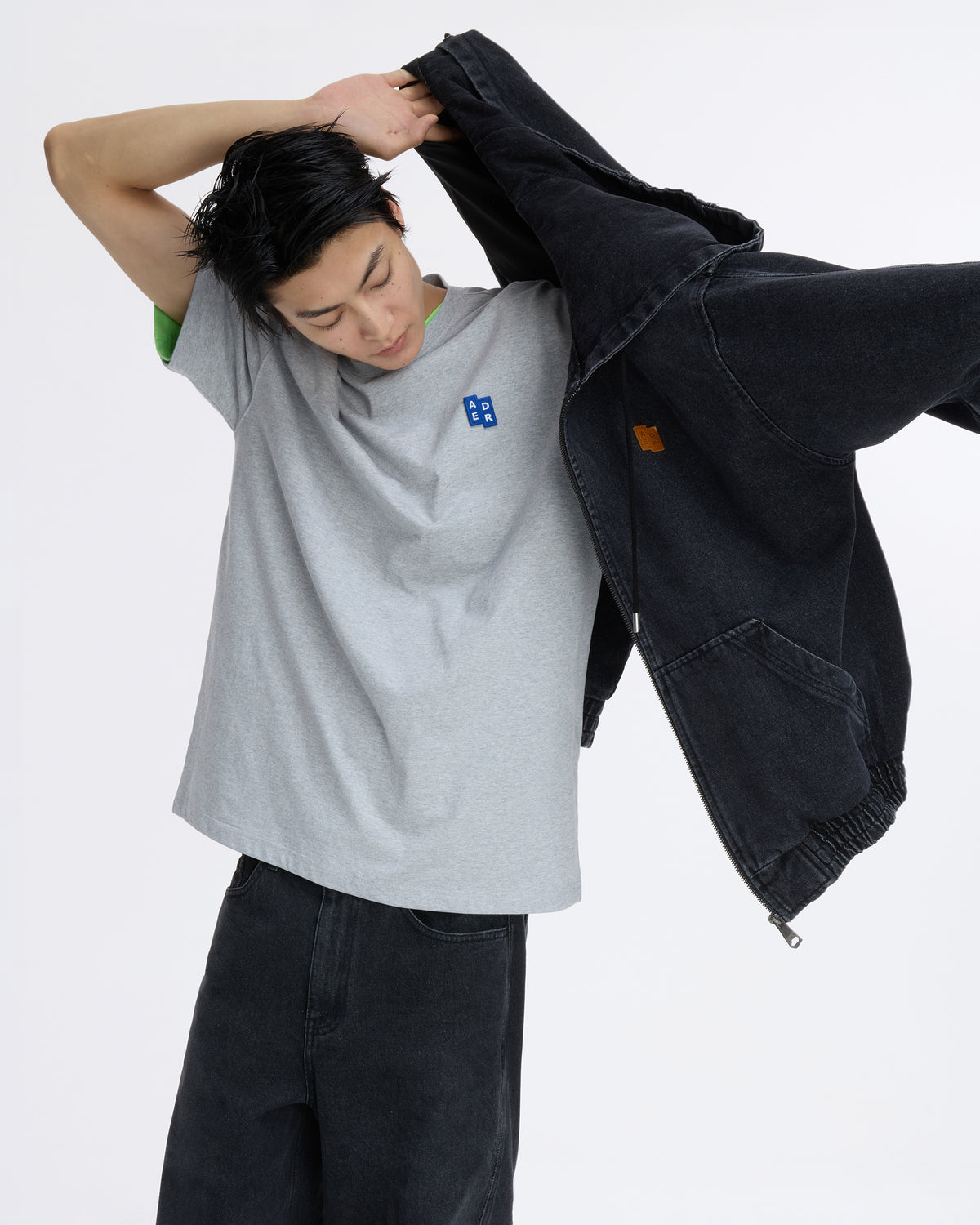 Ader Error - Sig; SV Tag hooded work jacket 01 (Noir) product image 4 | TRAB K-Fashion Australia