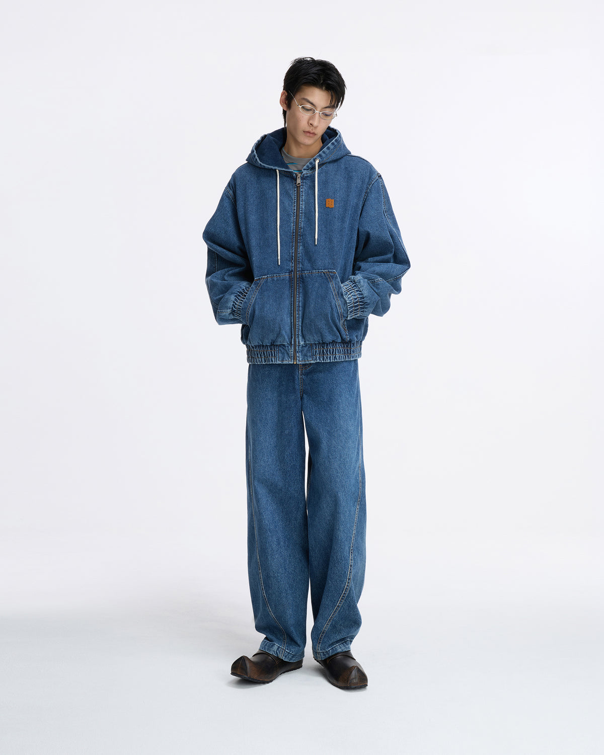Ader Error - Sig; SV Tag hooded work jacket 01 (Blue) product image 1 | TRAB K-Fashion Australia