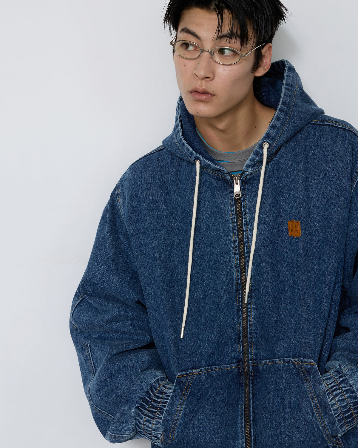 Ader Error - Sig; SV Tag hooded work jacket 01 (Blue) product image 5 | TRAB K-Fashion Australia