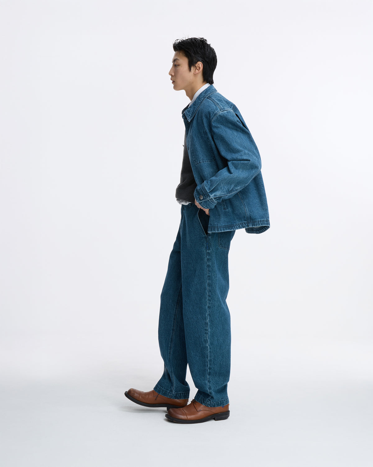 Ader Error - Sig; SV Tag Trucker jacket 02 (Blue) product image 2 | TRAB K-Fashion Australia