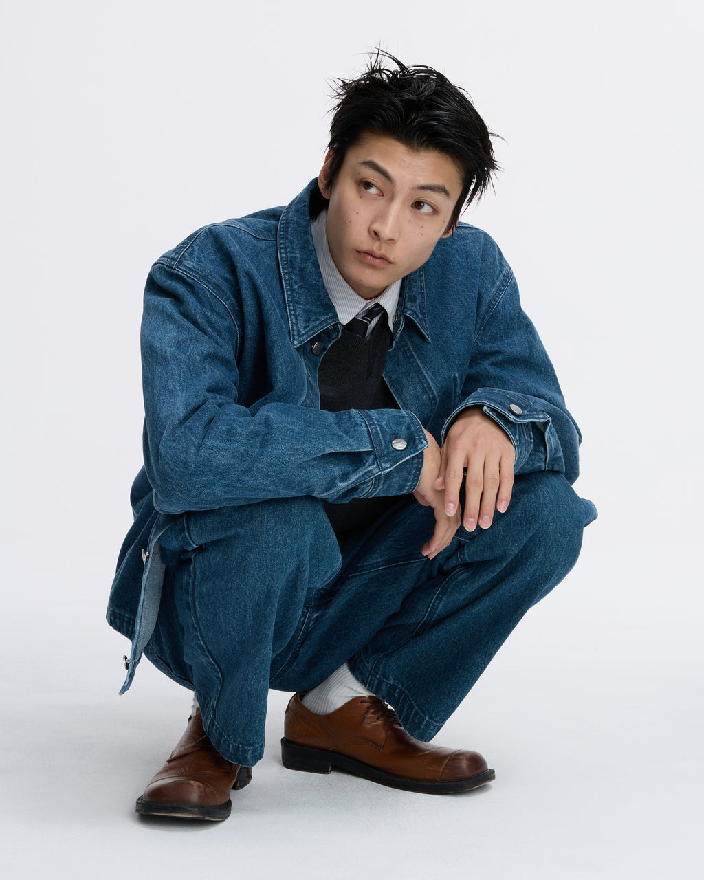 Ader Error - Sig; SV Tag Trucker jacket 02 (Blue) product image 4 | TRAB K-Fashion Australia