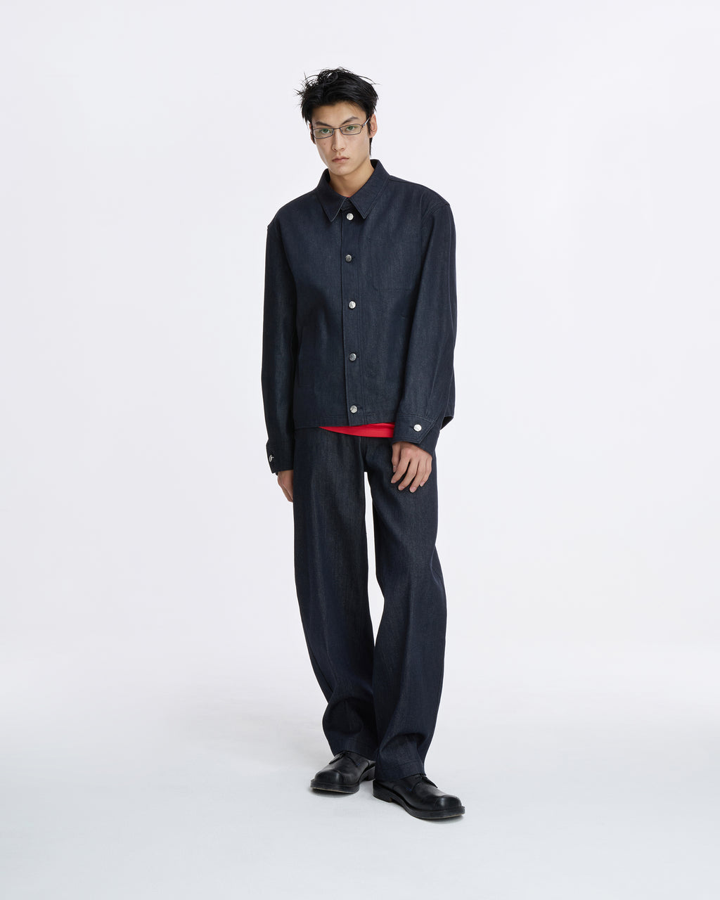 Ader Error - Sig; SV Tag Trucker jacket 02 (Dark Navy) product image 1 | TRAB K-Fashion Australia