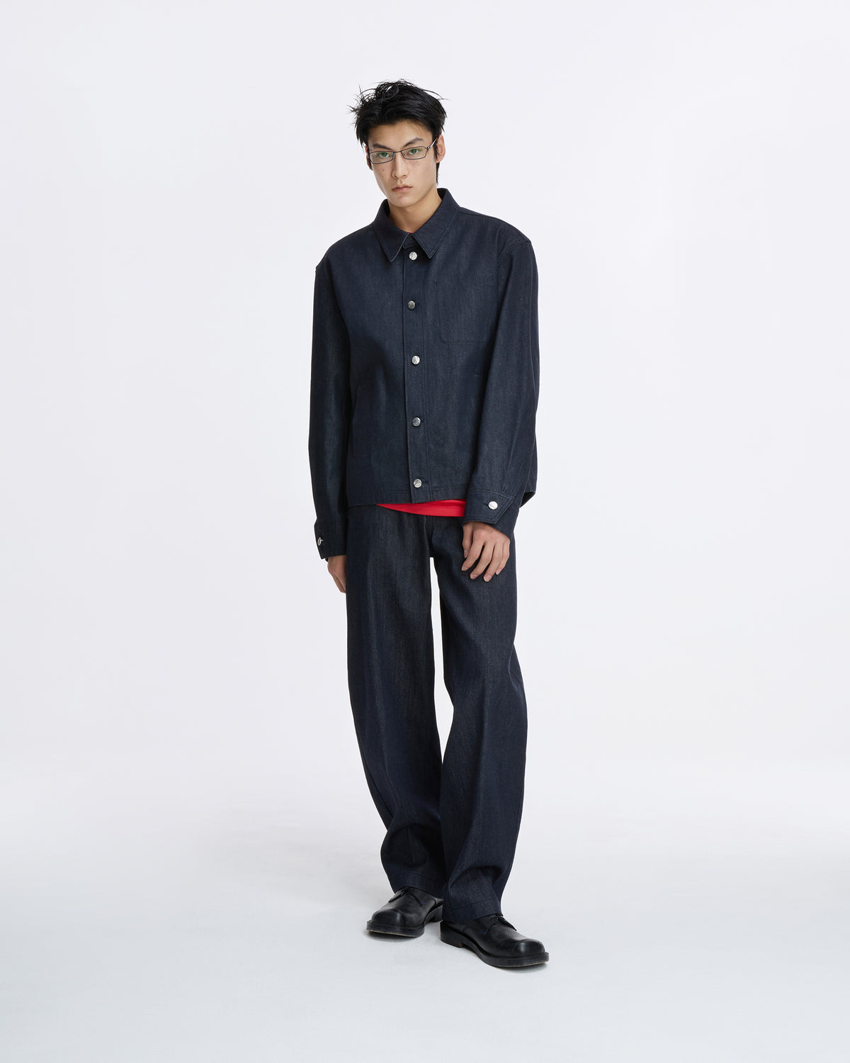 Ader Error - Sig; SV Tag Trucker jacket 02 (Dark Navy) product image 1 | TRAB K-Fashion Australia