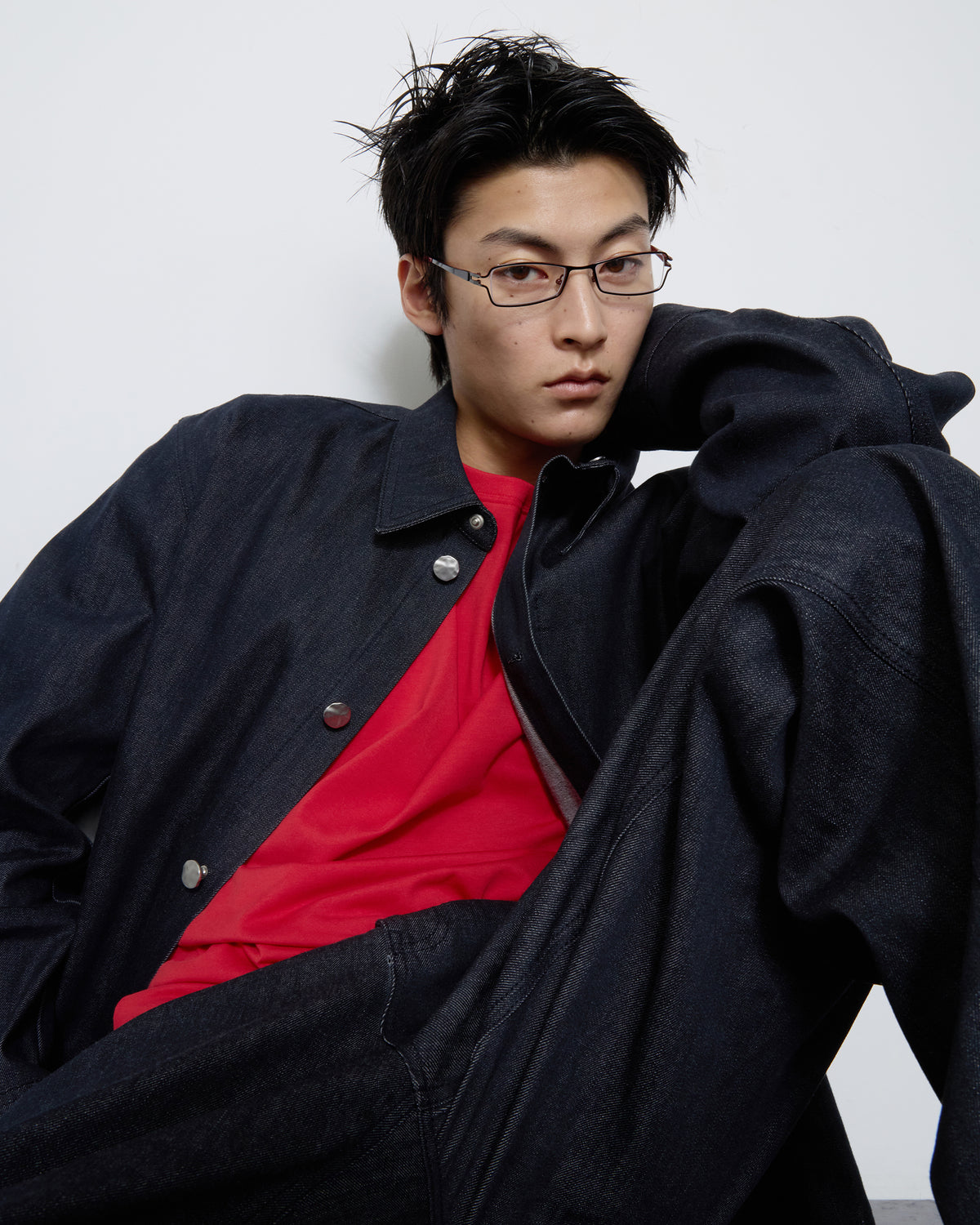Ader Error - Sig; SV Tag Trucker jacket 02 (Dark Navy) product image 4 | TRAB K-Fashion Australia