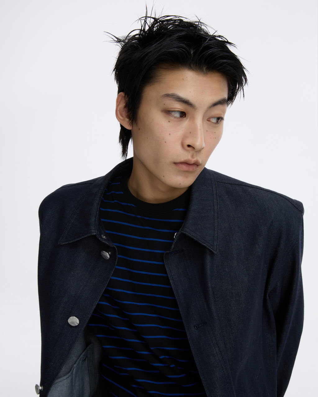 Ader Error - Sig; SV Tag Trucker jacket 02 (Dark Navy) product image 7 | TRAB K-Fashion Australia