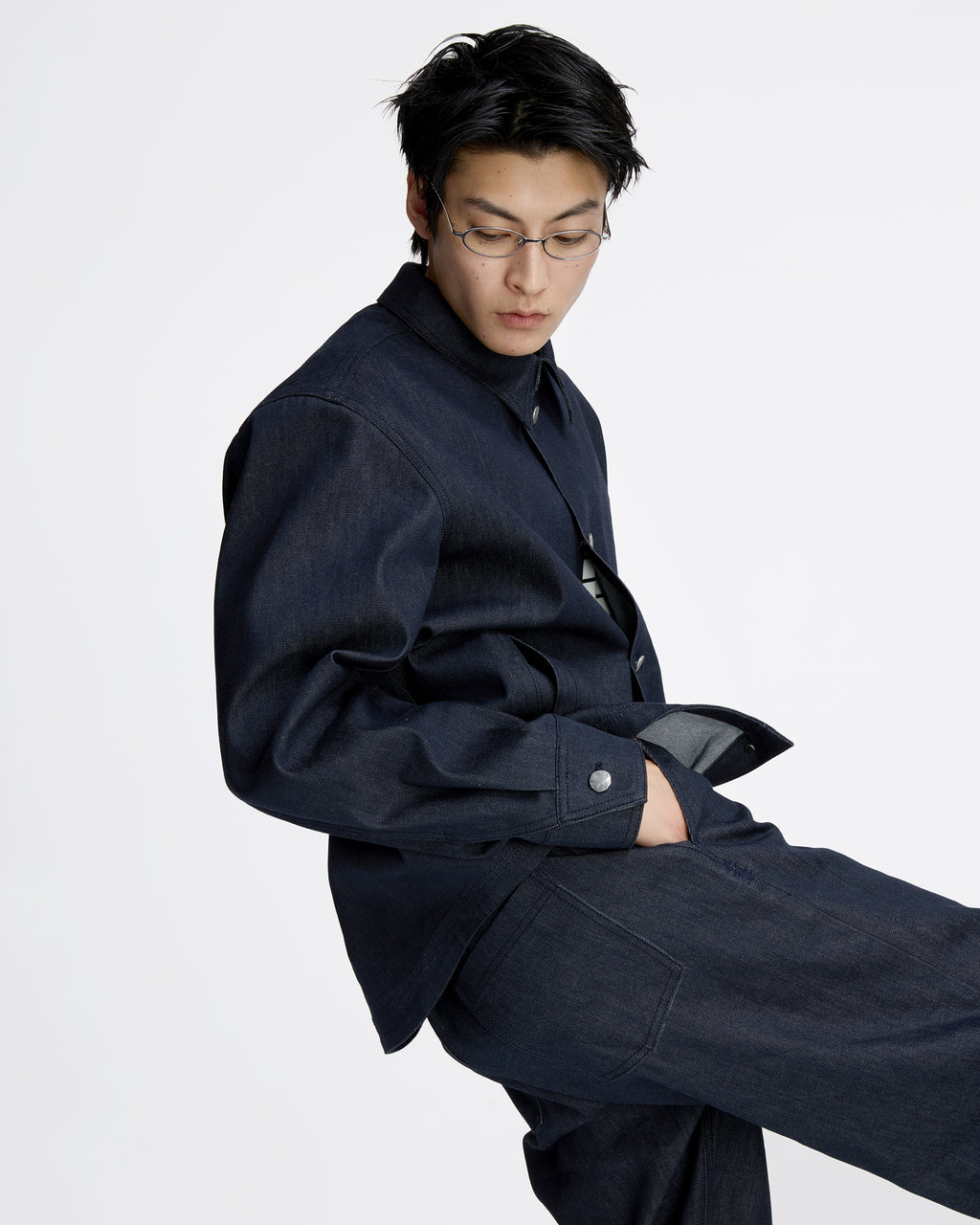Ader Error - Sig; SV Tag Trucker jacket 02 (Dark Navy) product image 8 | TRAB K-Fashion Australia