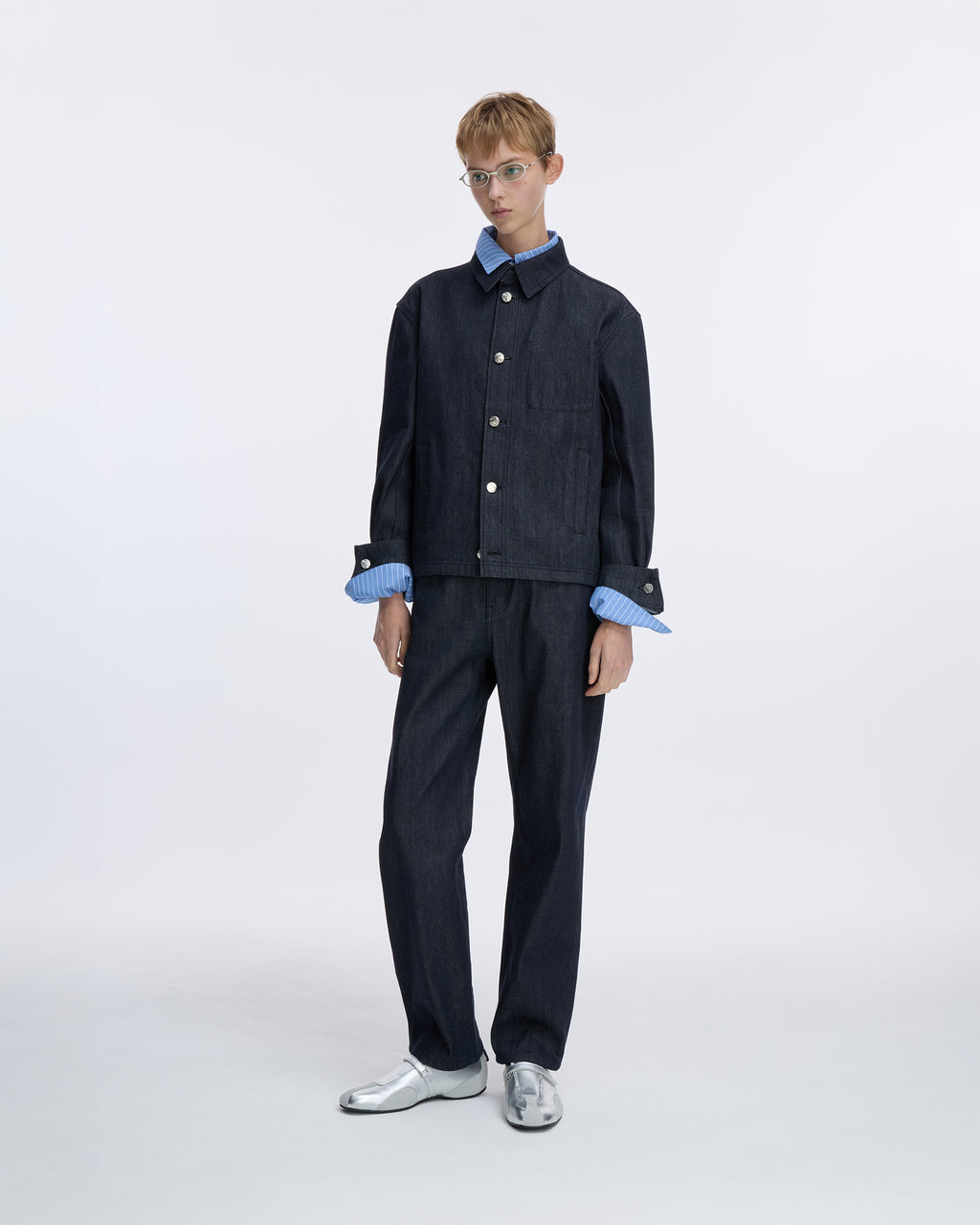 Ader Error - Sig; SV Tag Trucker jacket 02 (Dark Navy) product image 9 | TRAB K-Fashion Australia