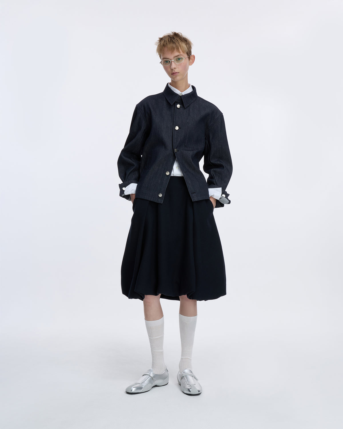 Ader Error - Sig; SV Tag Trucker jacket 02 (Dark Navy) product image 12 | TRAB K-Fashion Australia