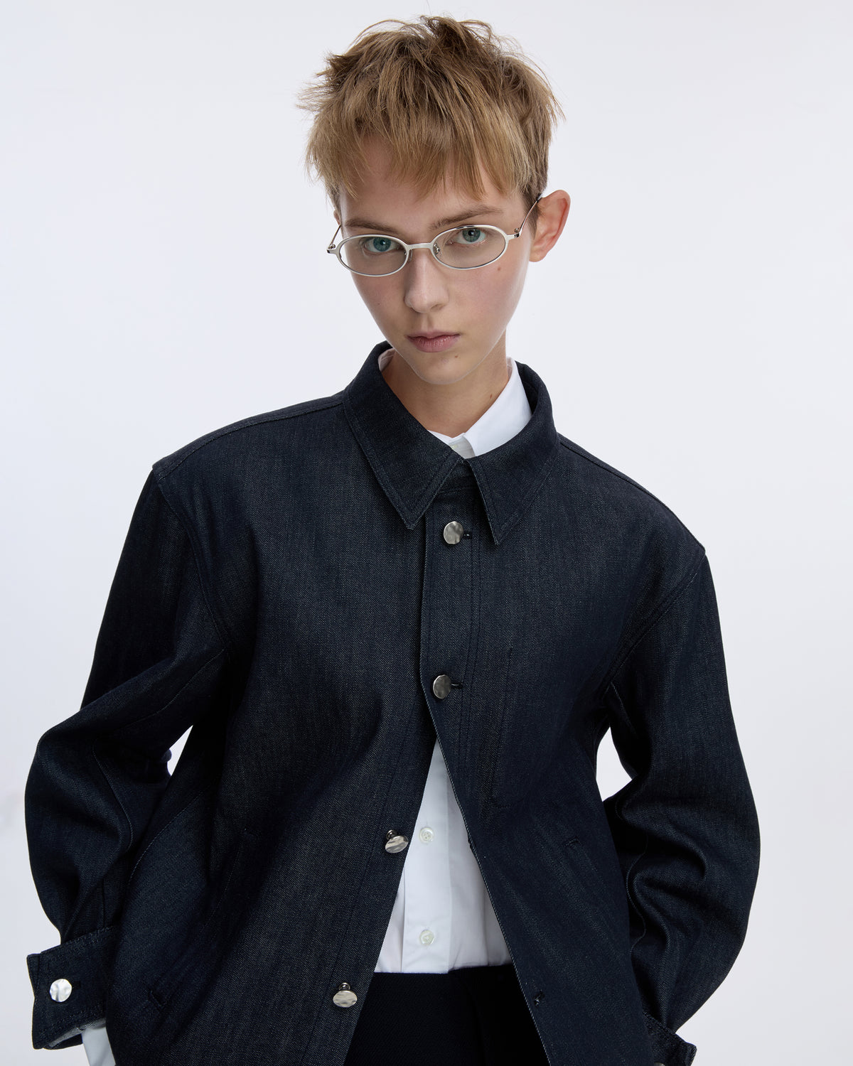 Ader Error - Sig; SV Tag Trucker jacket 02 (Dark Navy) product image 13 | TRAB K-Fashion Australia
